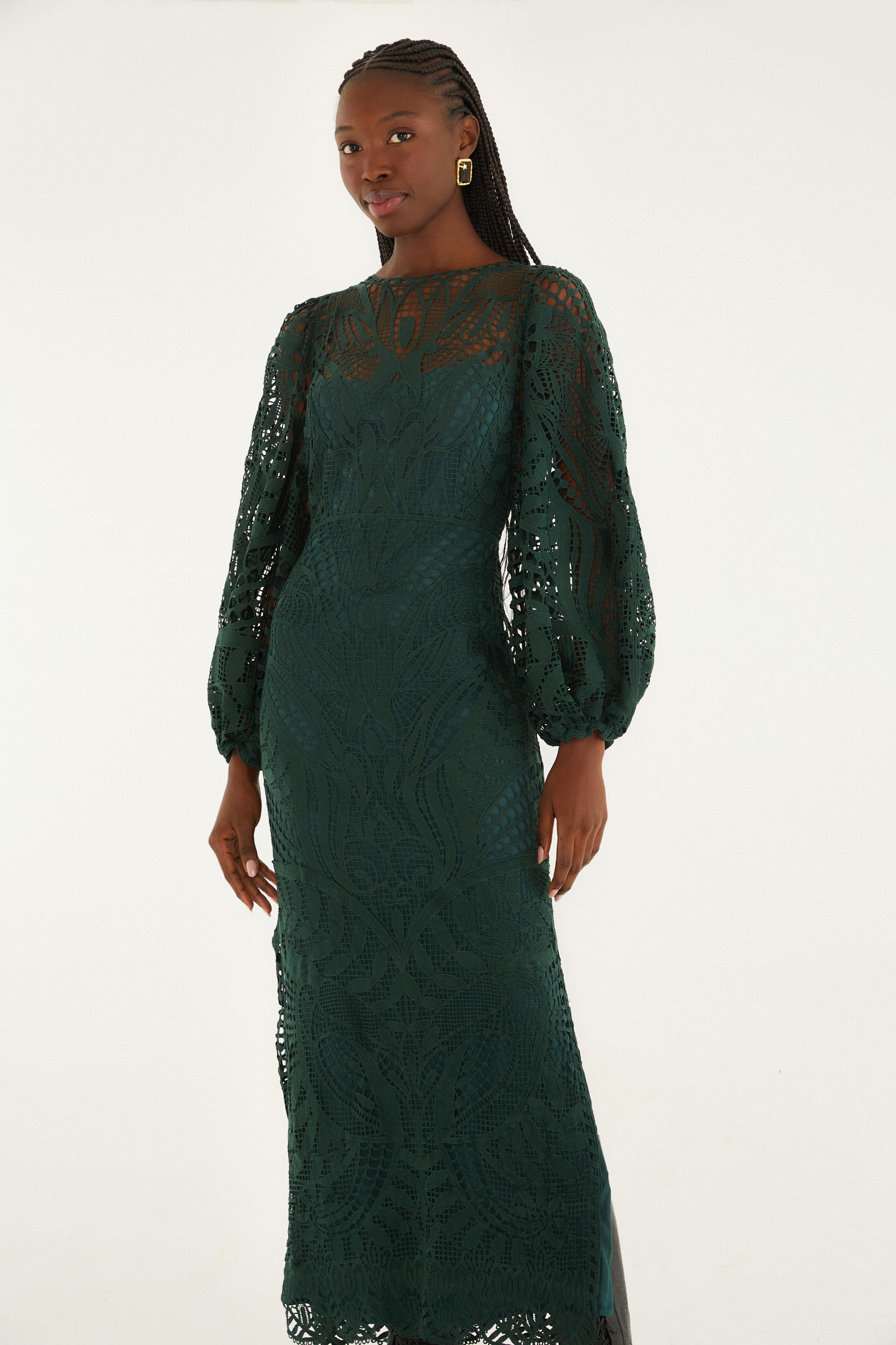 Vestido Guipure Natureza Selvagem