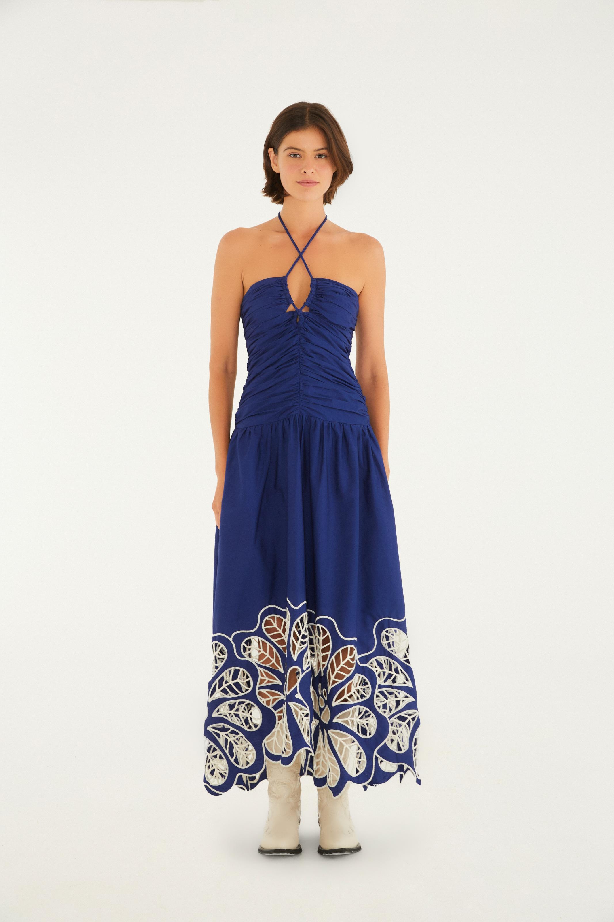 Vestido Bordado Richilieu Floral Tati