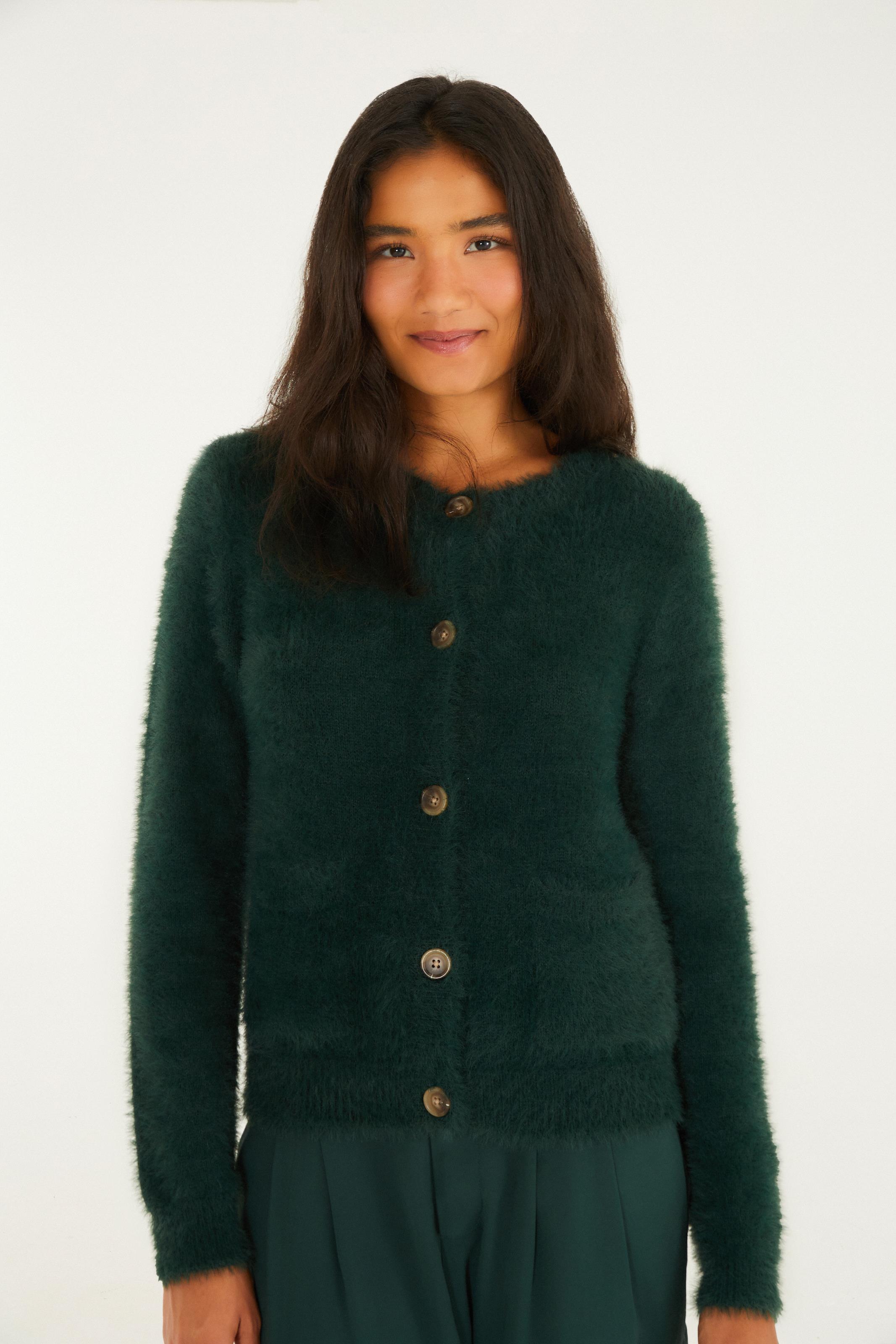 Cardigan Pelinho Curto Com Bolso