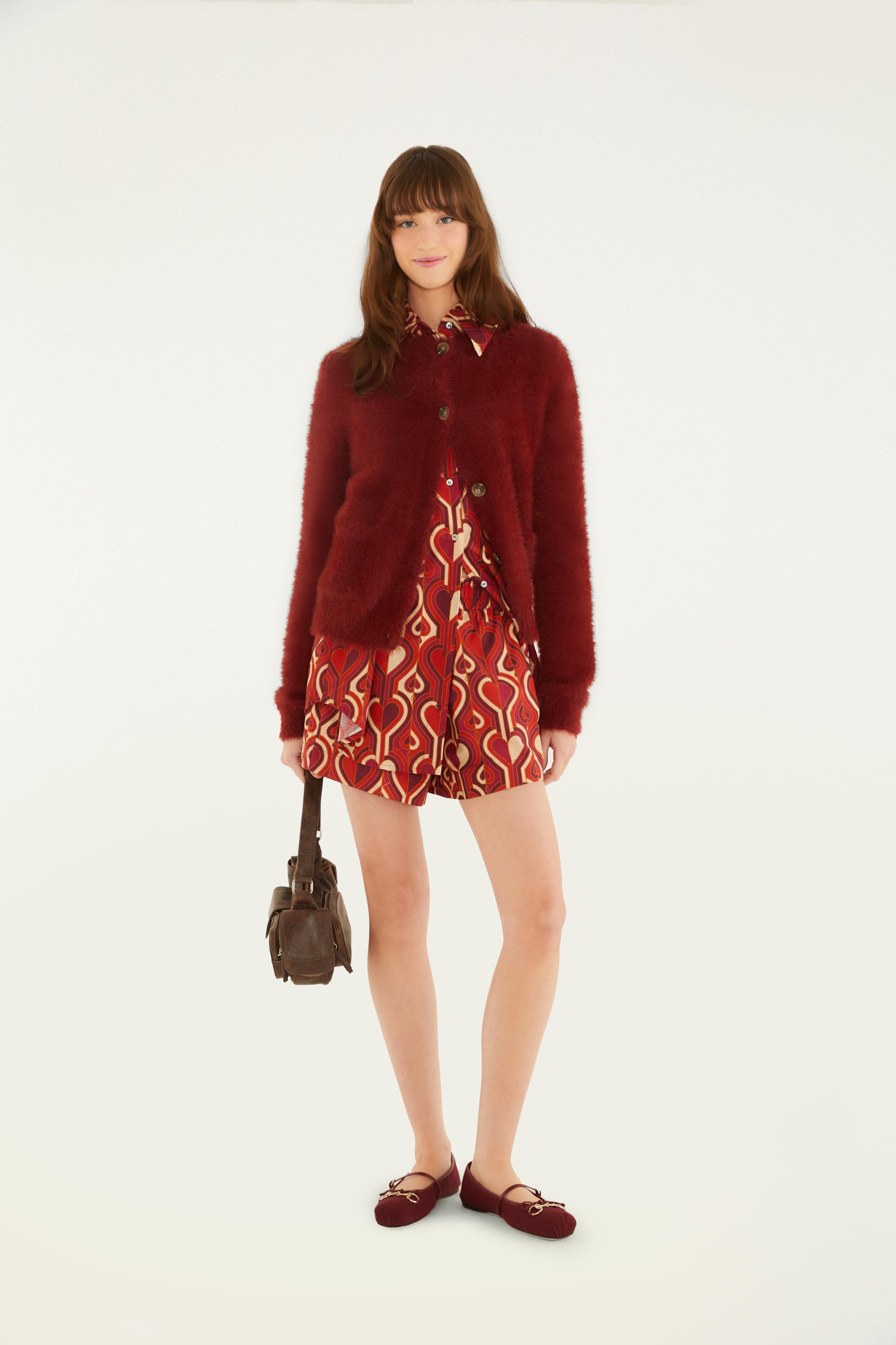 Cardigan Pelinho Curto Com Bolso