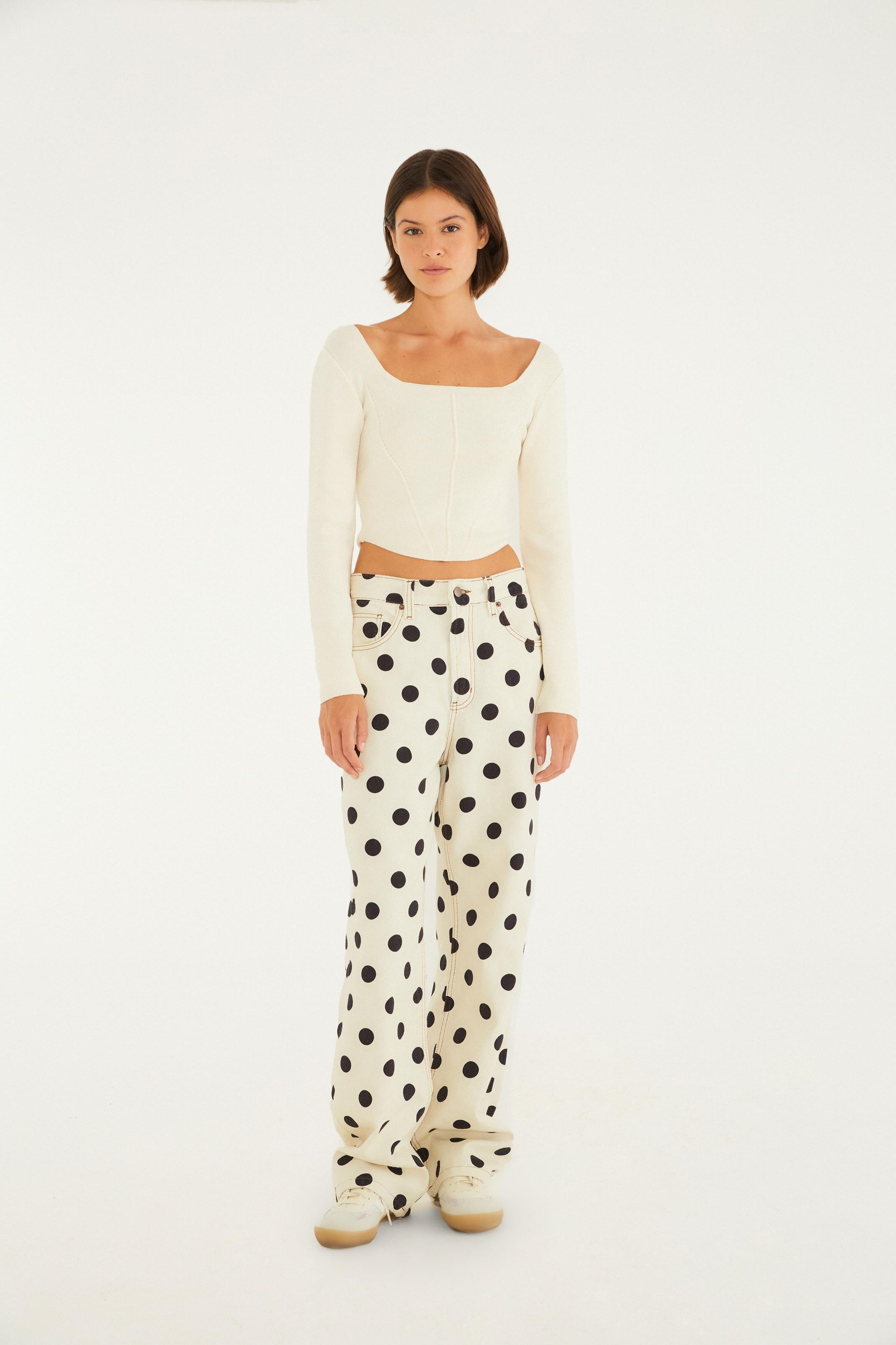 Top Manga Comprida Tricot