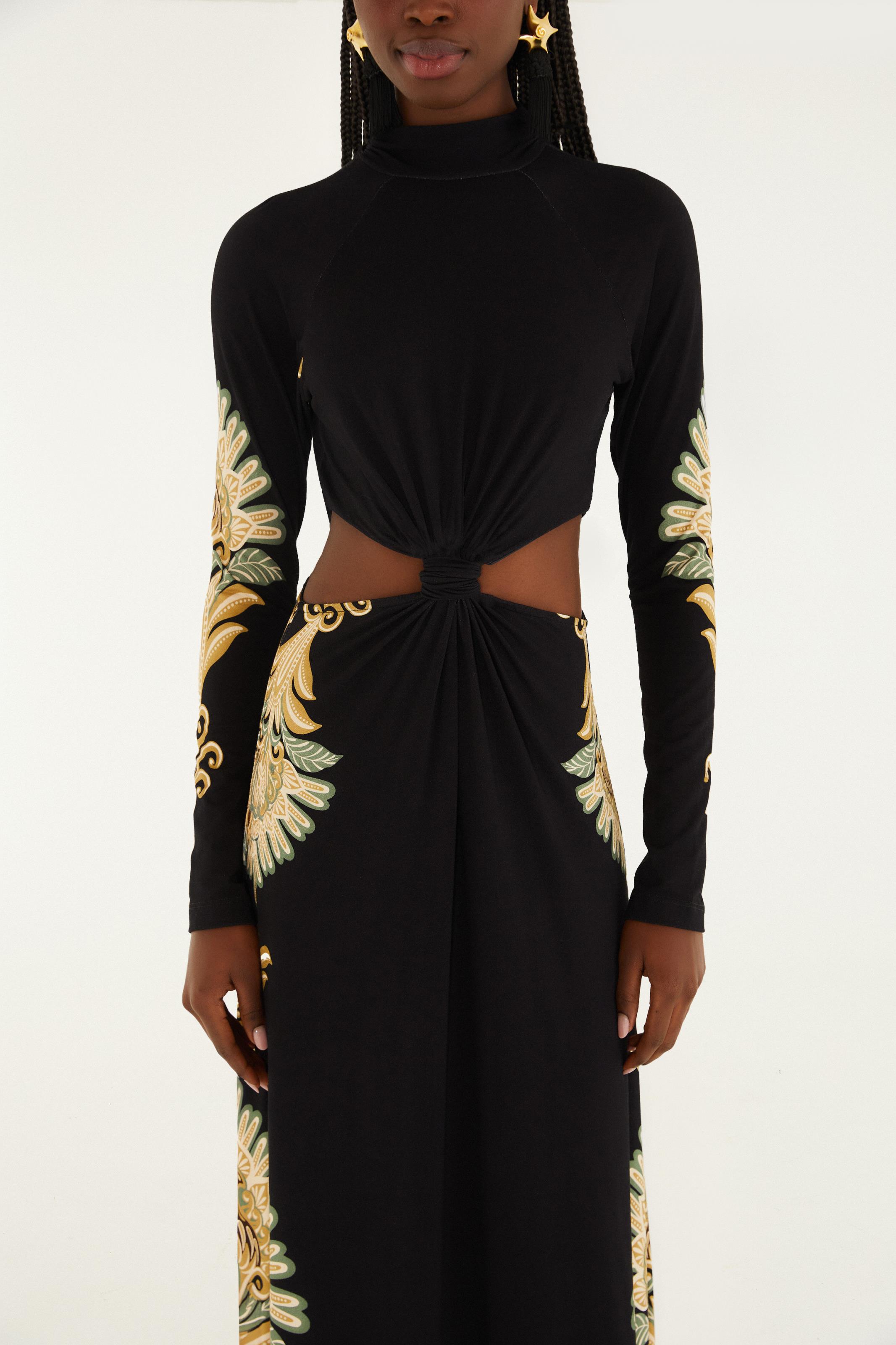 Vestido Cropped Estampado Geórgia