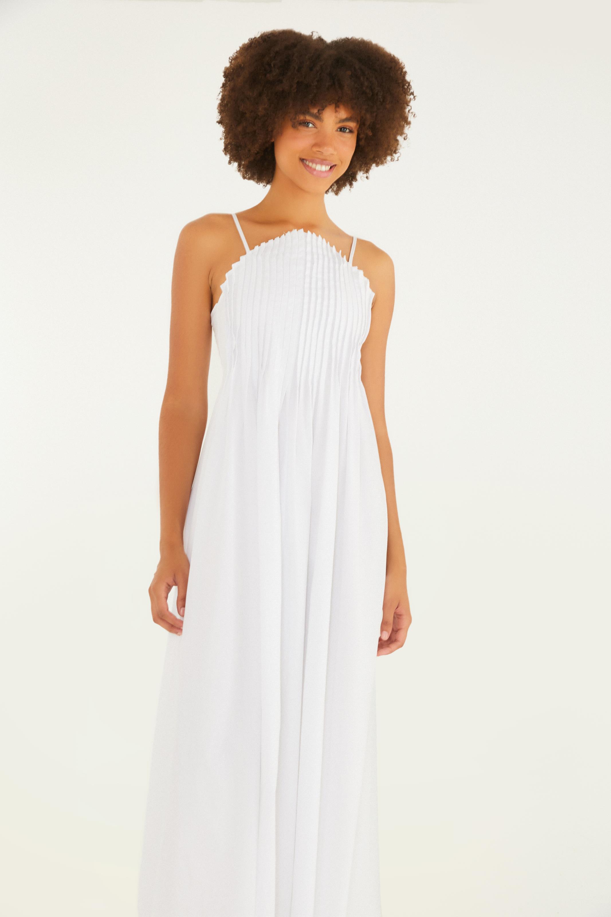 Vestido Pregas Frente