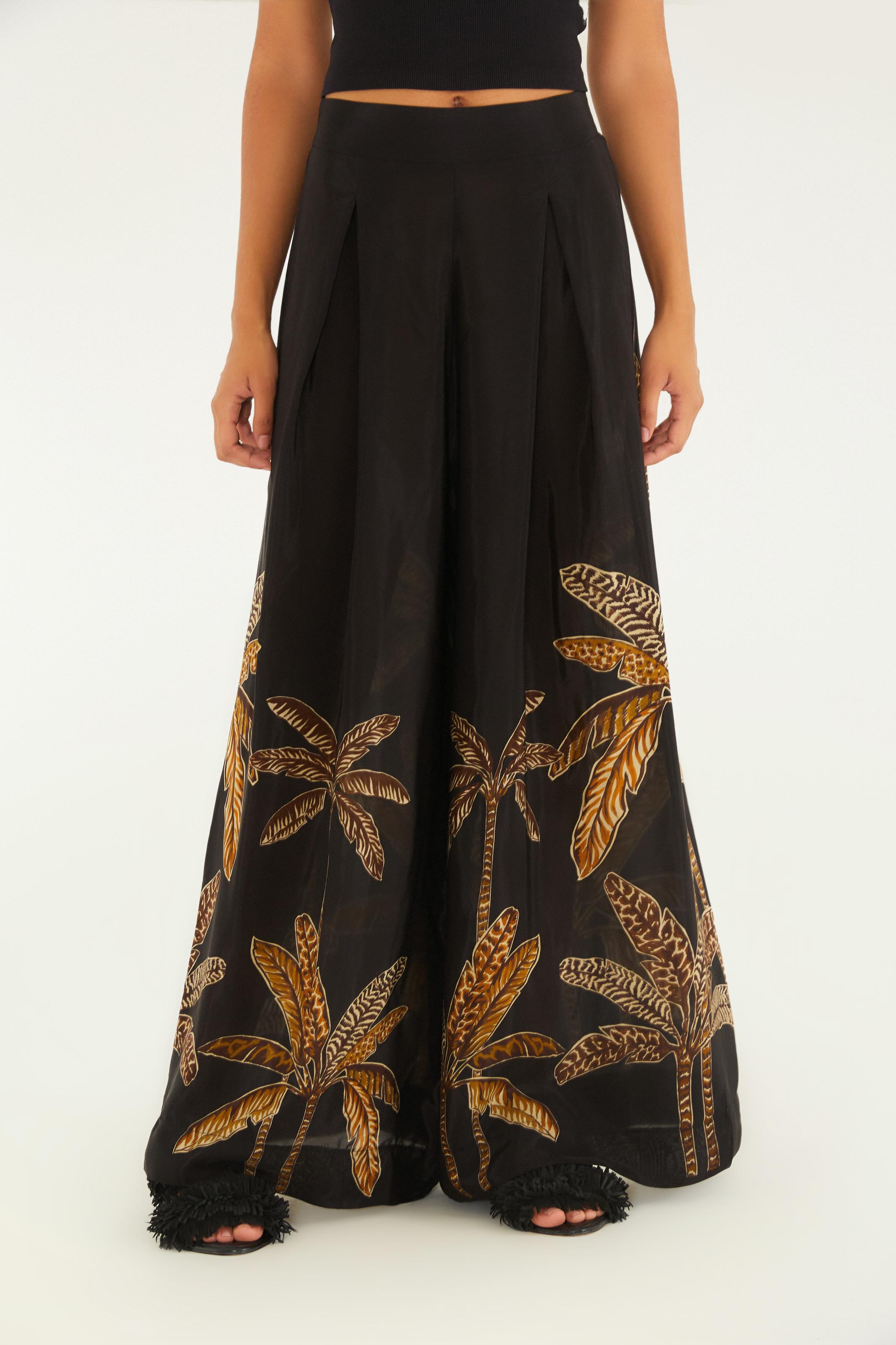 Calça Pantalona Estampada Talamanca