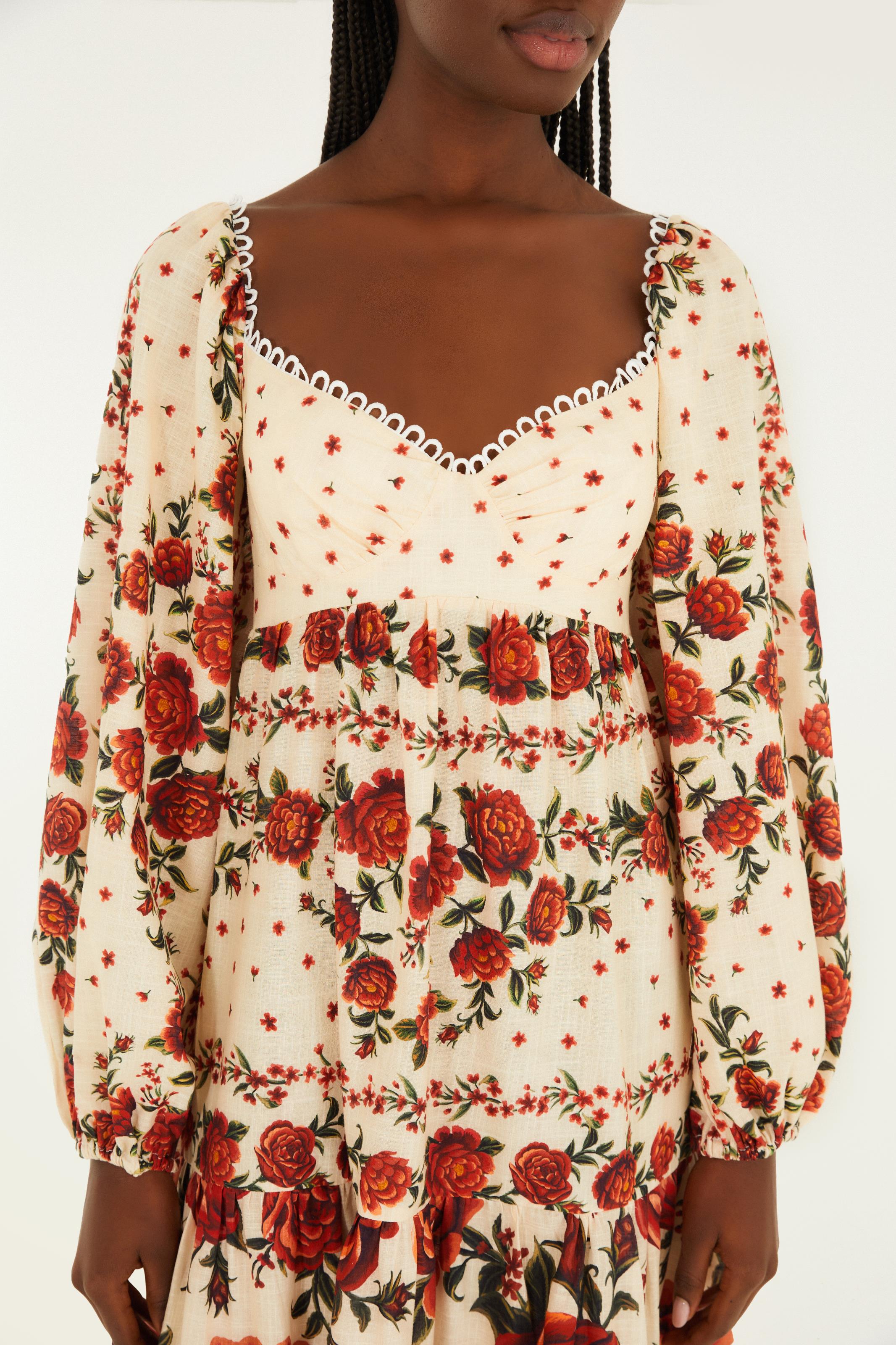 Vestido Cropped Estampado Rosália