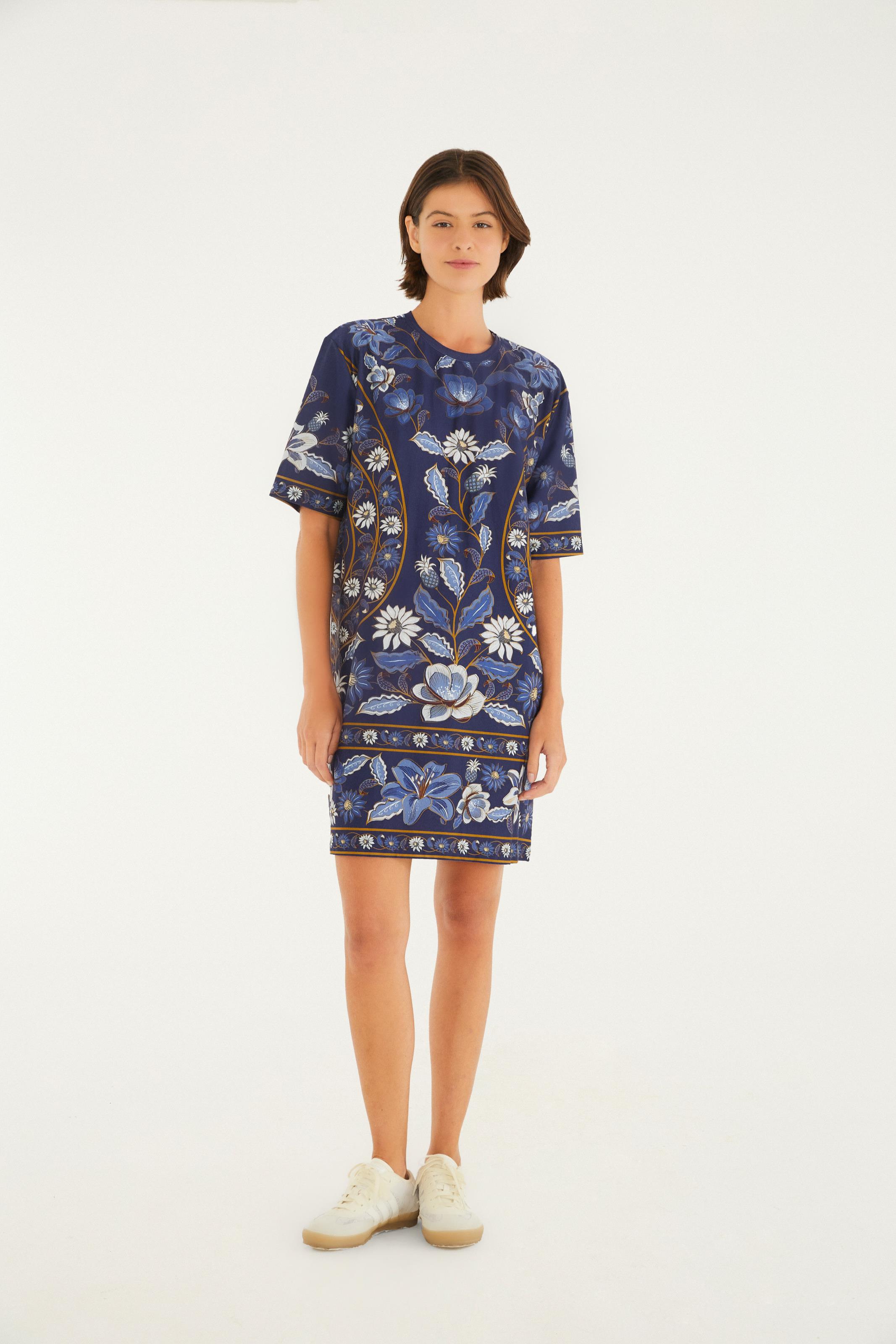 Vestido T-Shirt Basico Estampado Marcelle