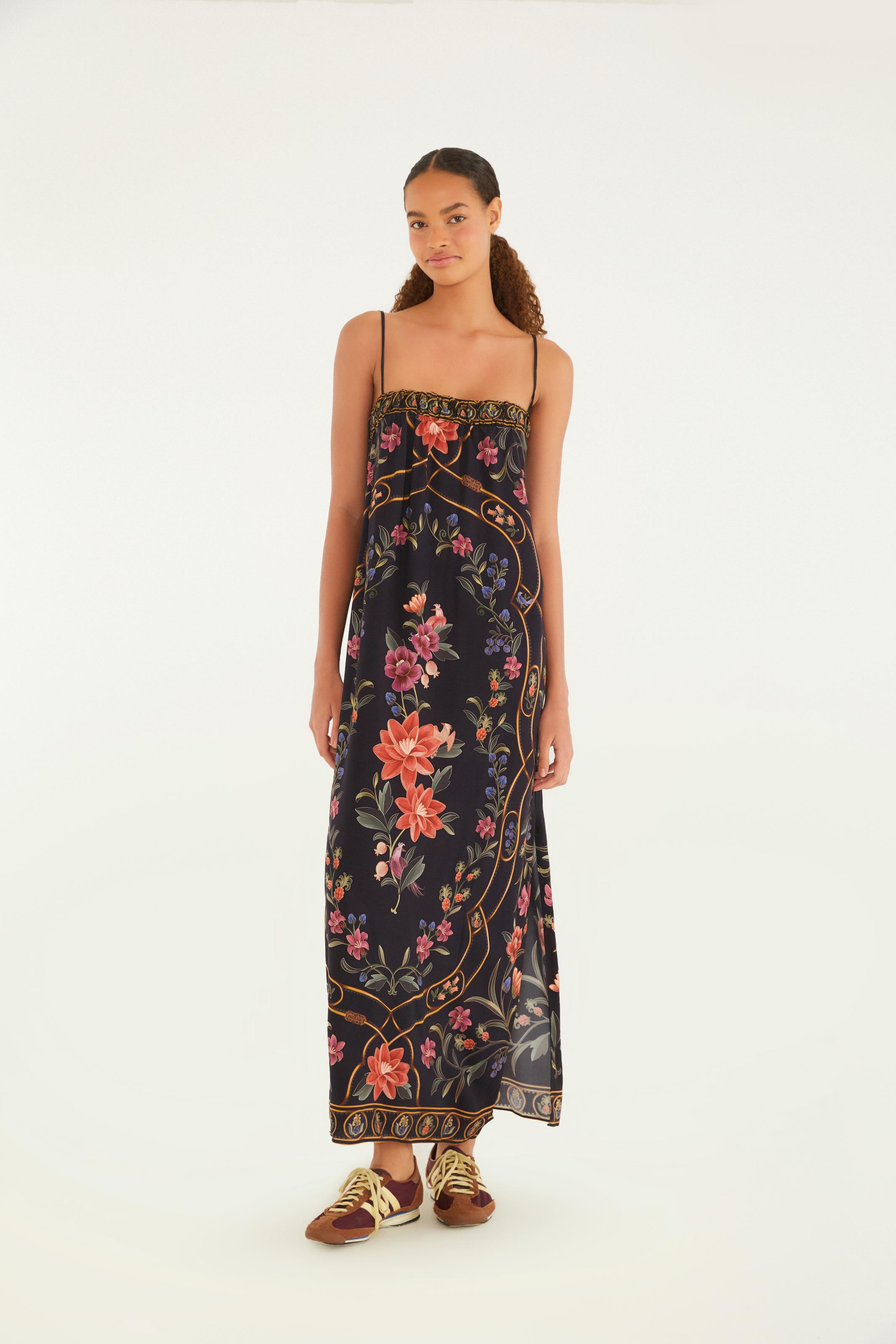 Vestido Cropped Estampado Floral Belle