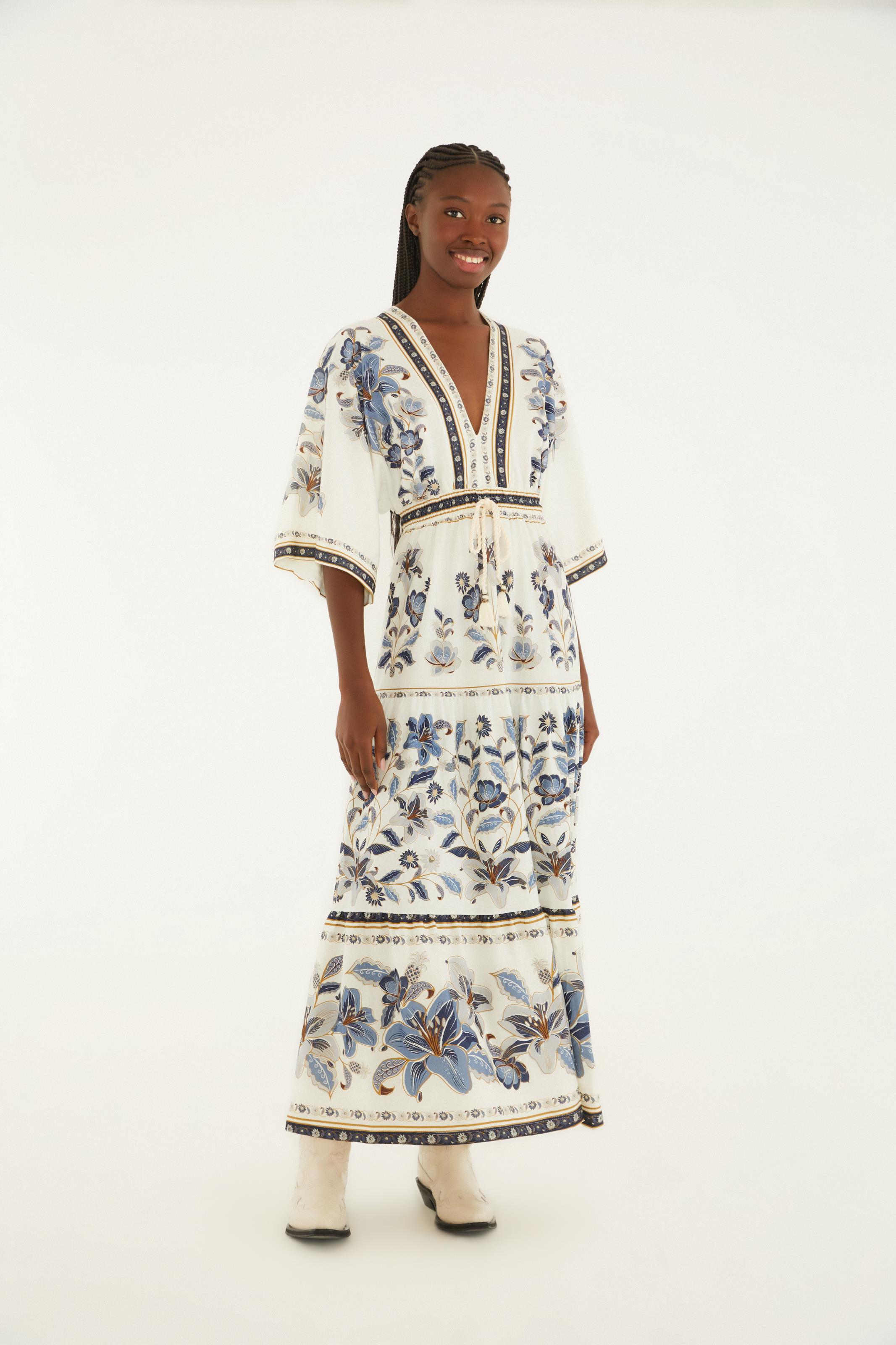 Vestido Midi Estampado Marcelle