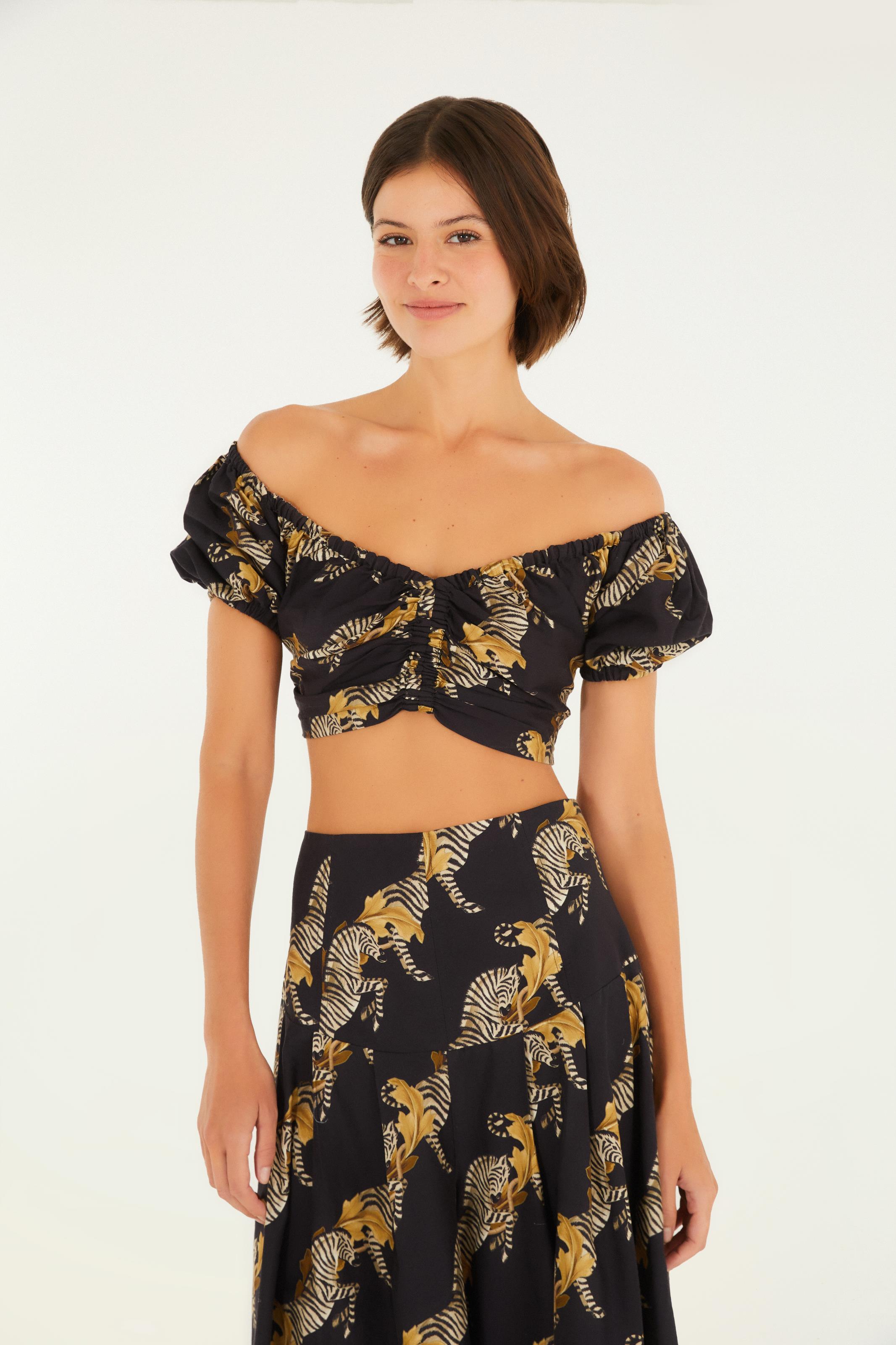 Blusa Estampada Zebra