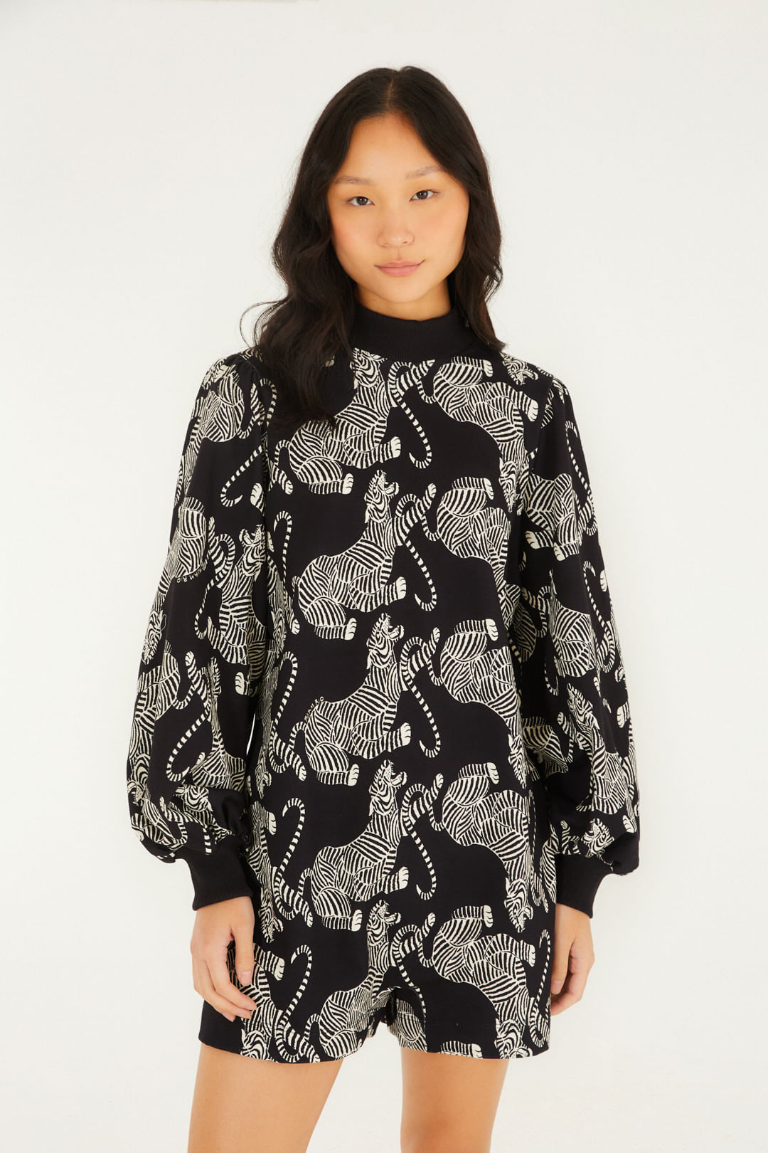 Macaquinho Estampado Tigres