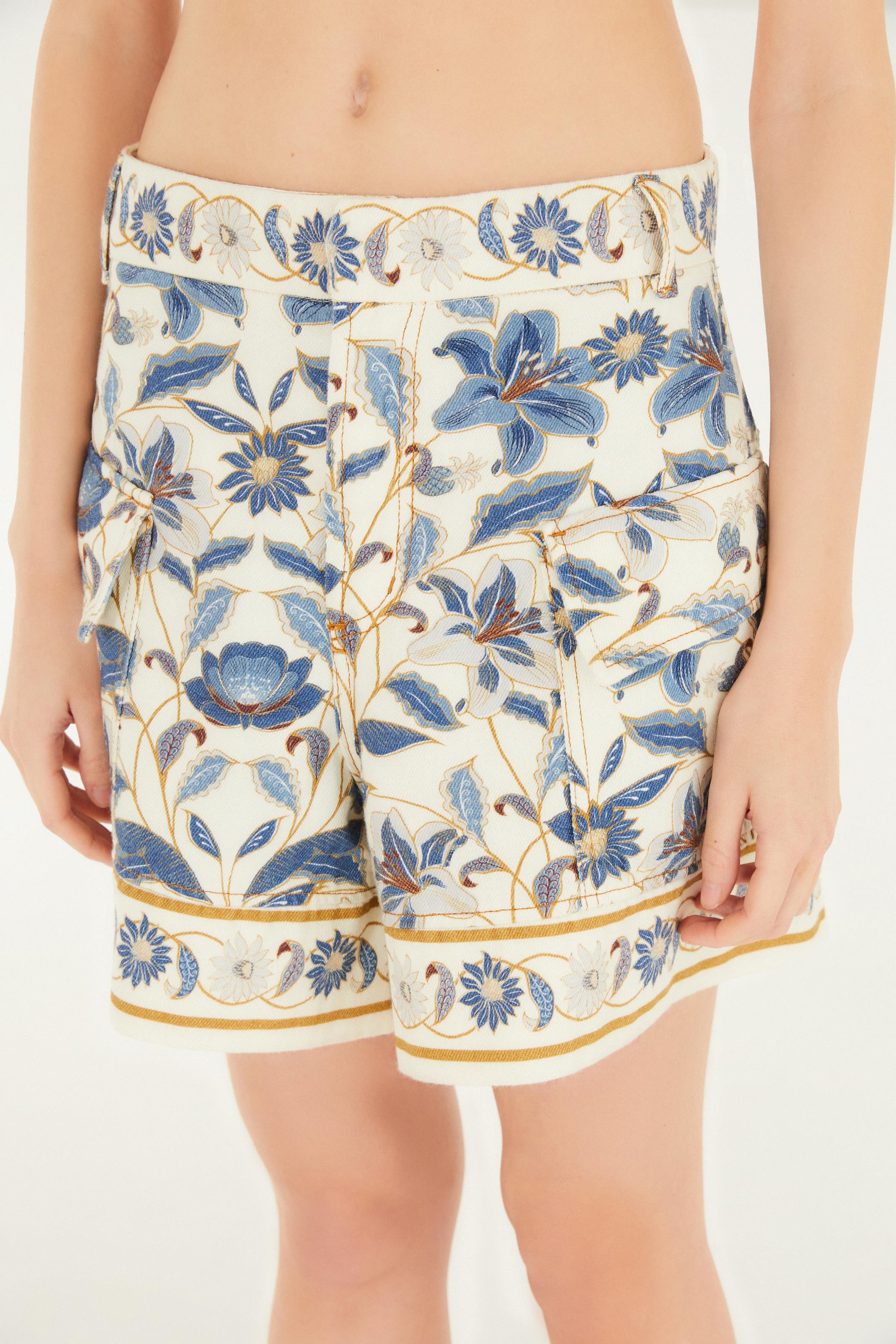 Short Sarja Estampado Marcelle