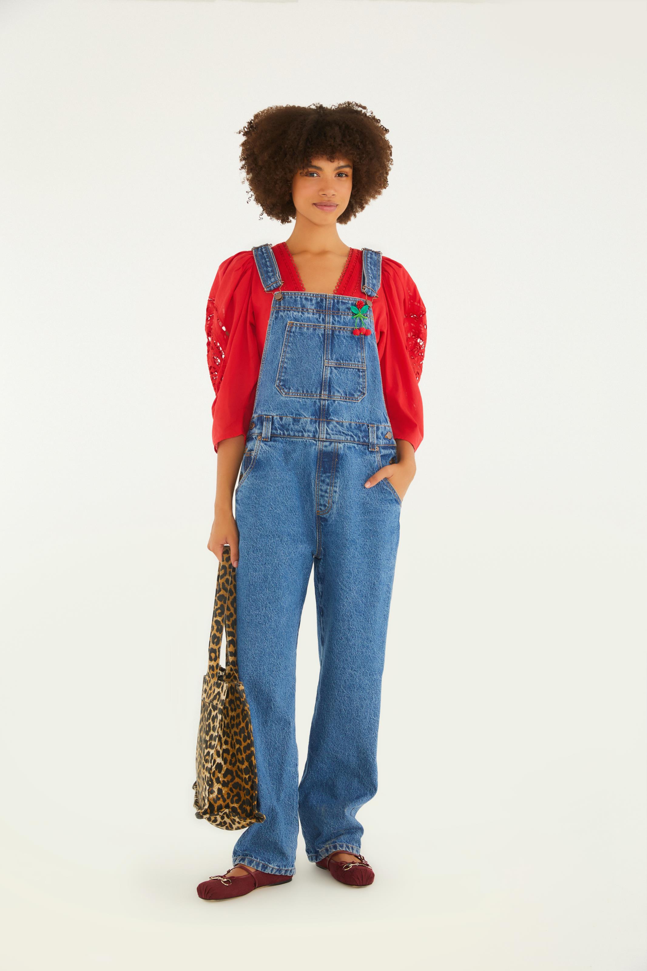 Jardineira Jeans