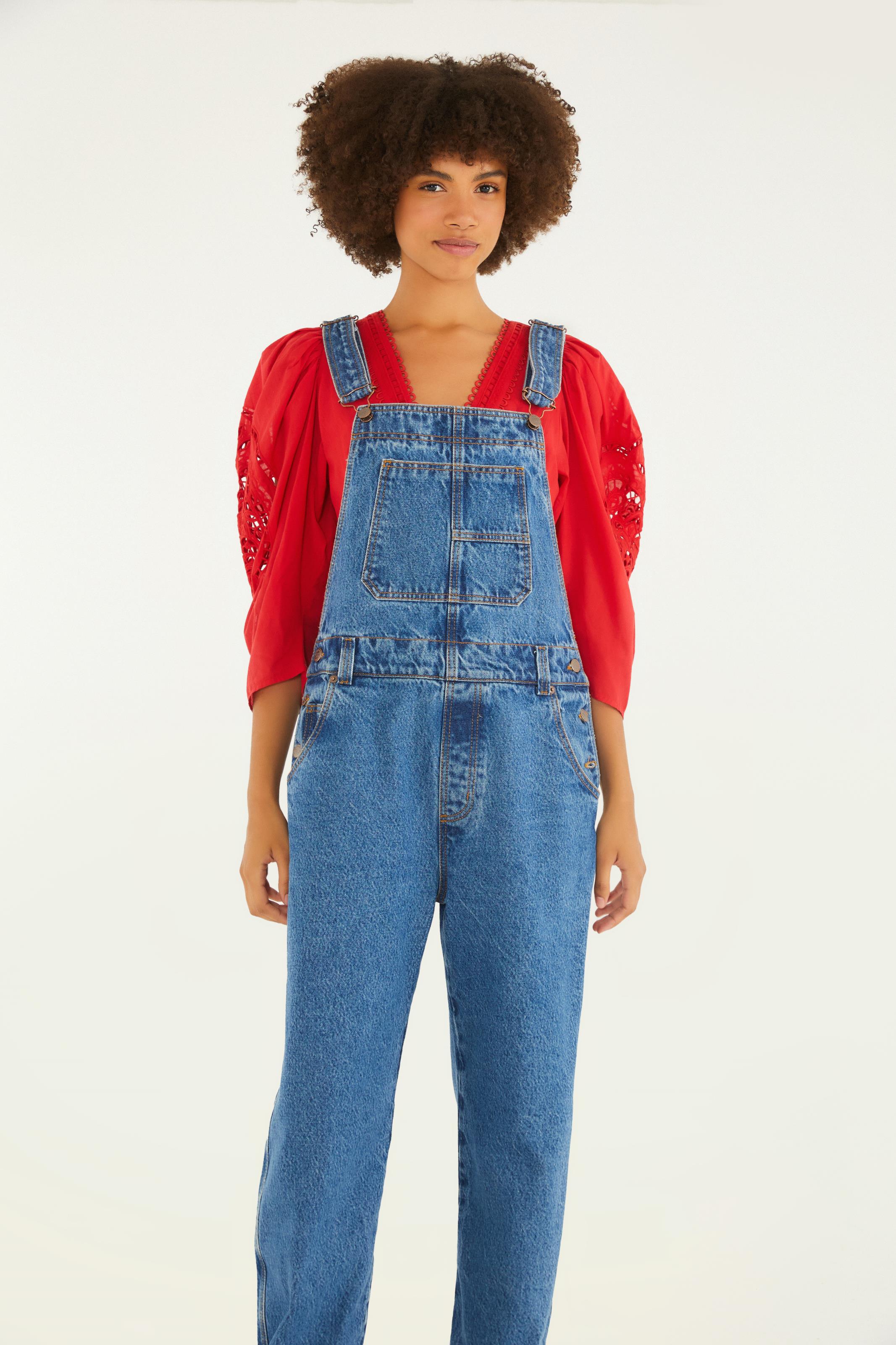 Jardineira Jeans