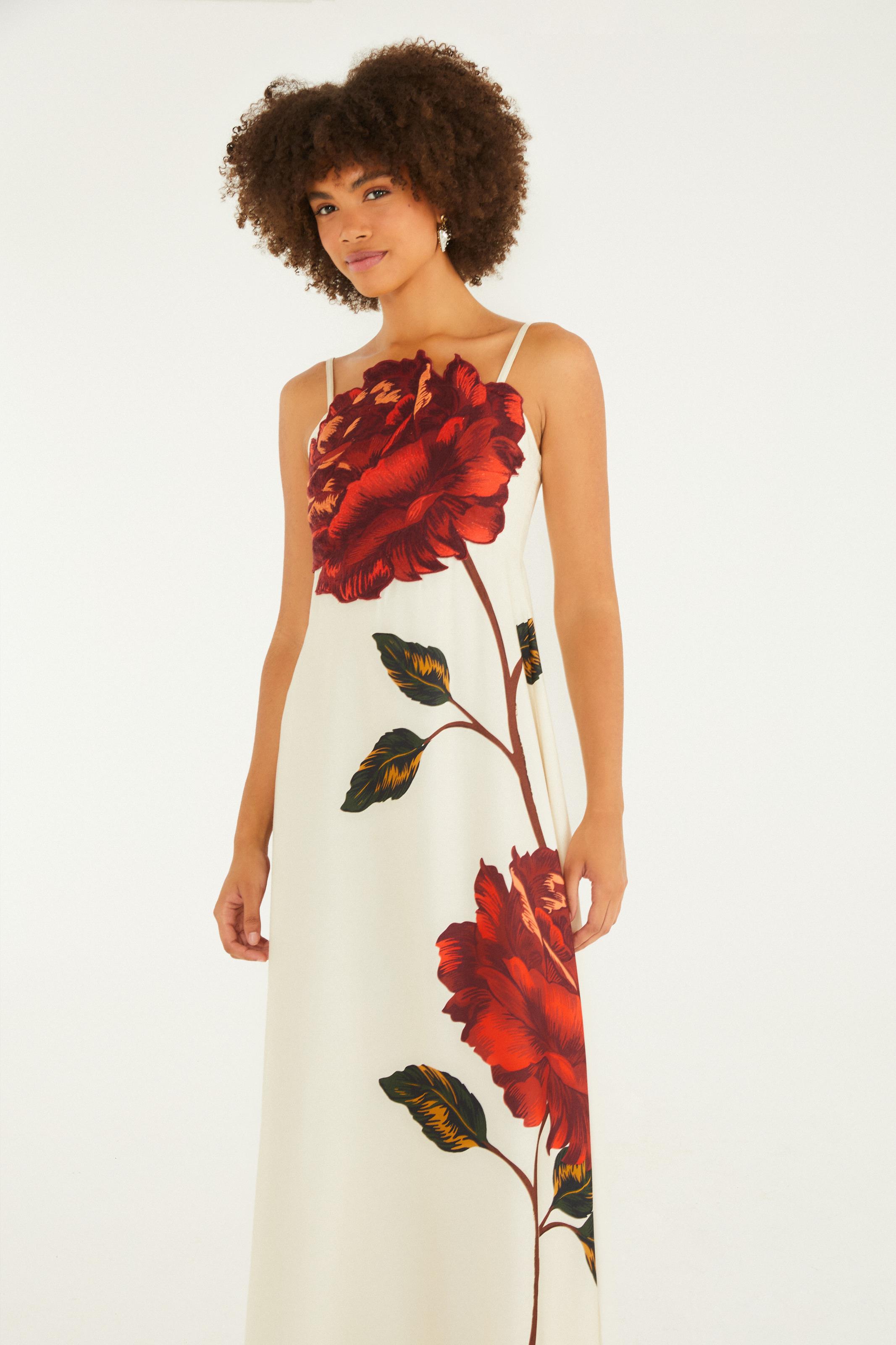 Vestido Cropped Bordado Rosália