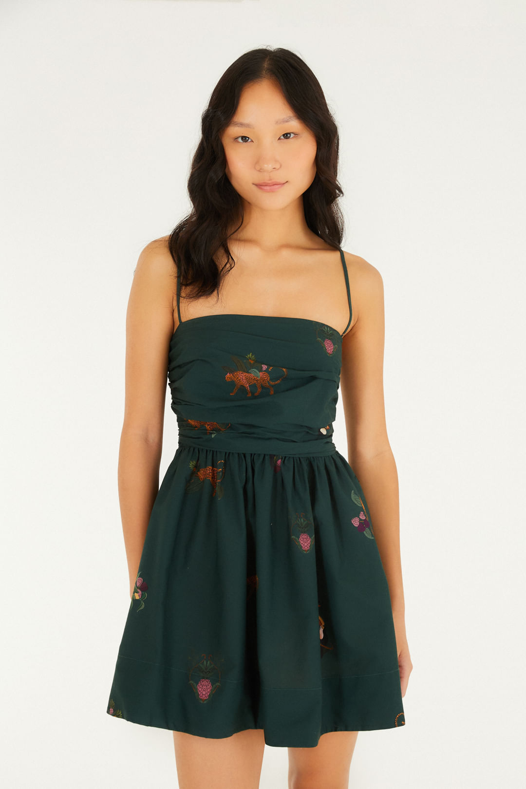 Vestido Curto Estampado Florestinha
