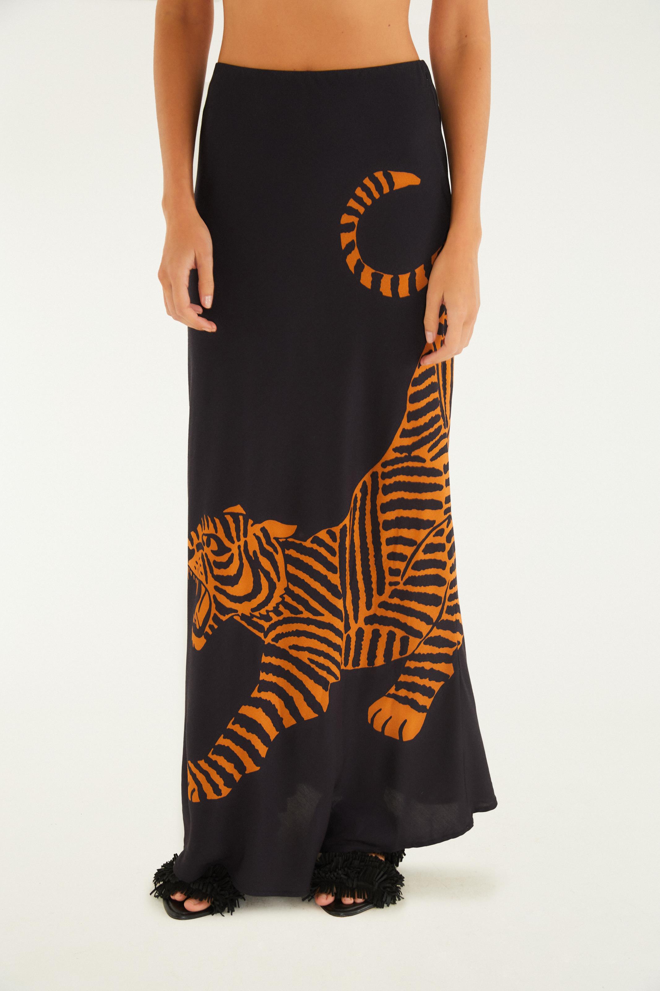 Saia Estampada Tigres