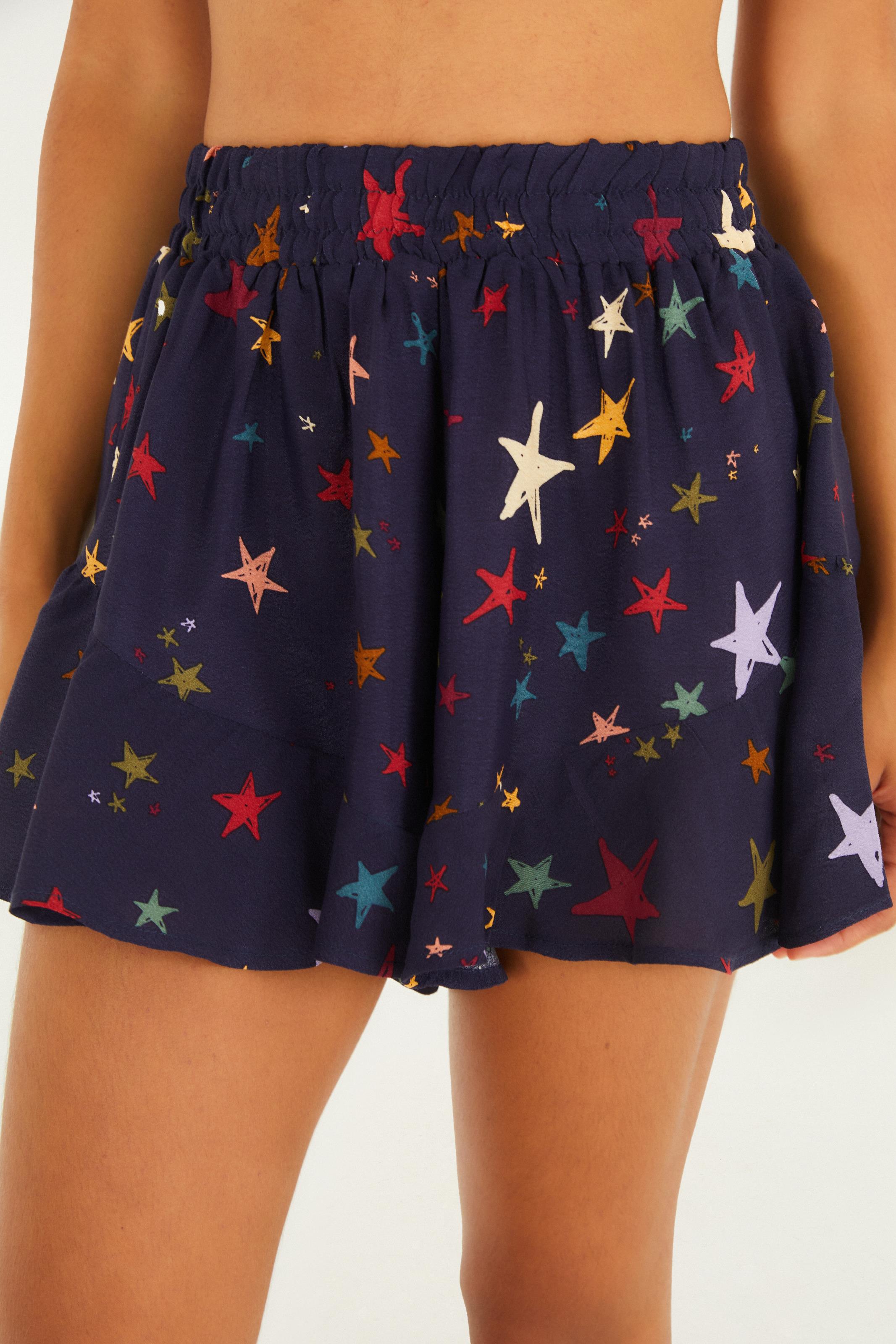 Short Estampado Noite Estrelada