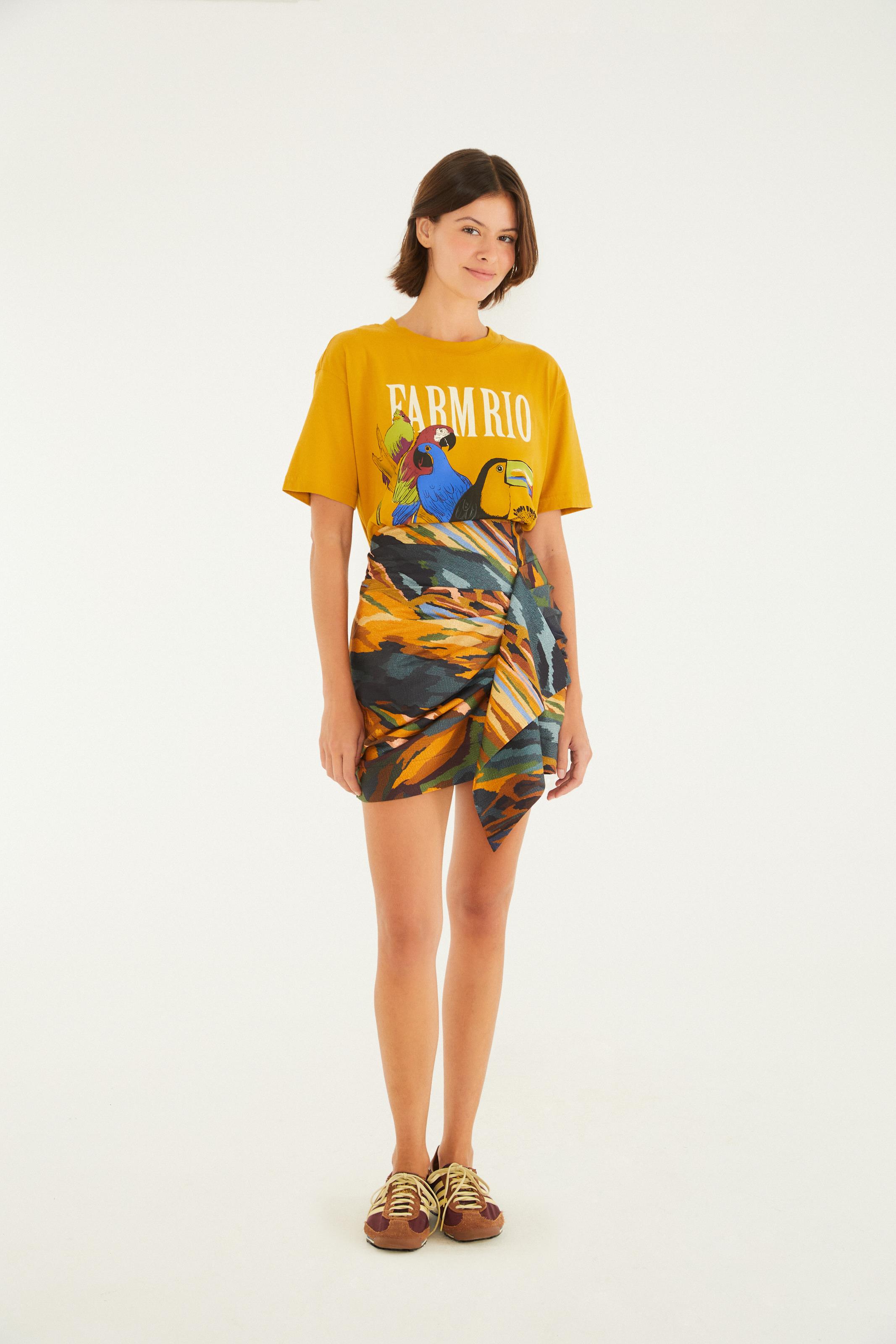 T-Shirt Média é Do Brasil Amarelo Polen