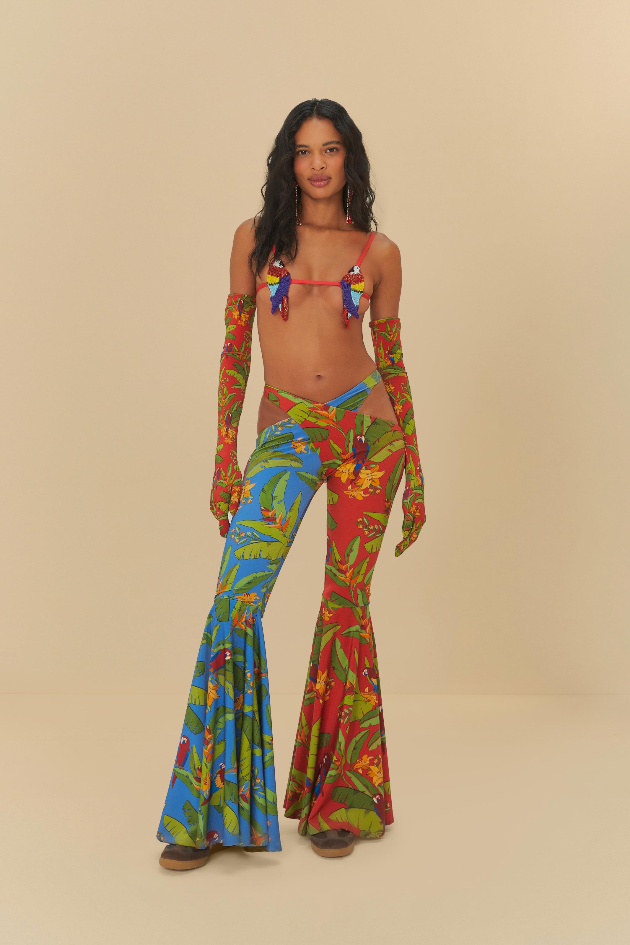 Calça Meiota Estampada Patch Frescor De Arara