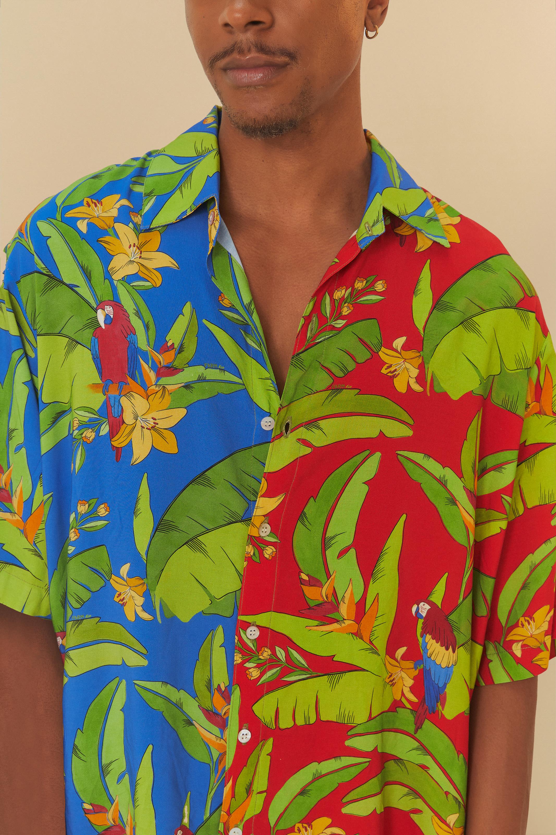 Camisa Uni Meiota Estampada Patch Frescor De Arara