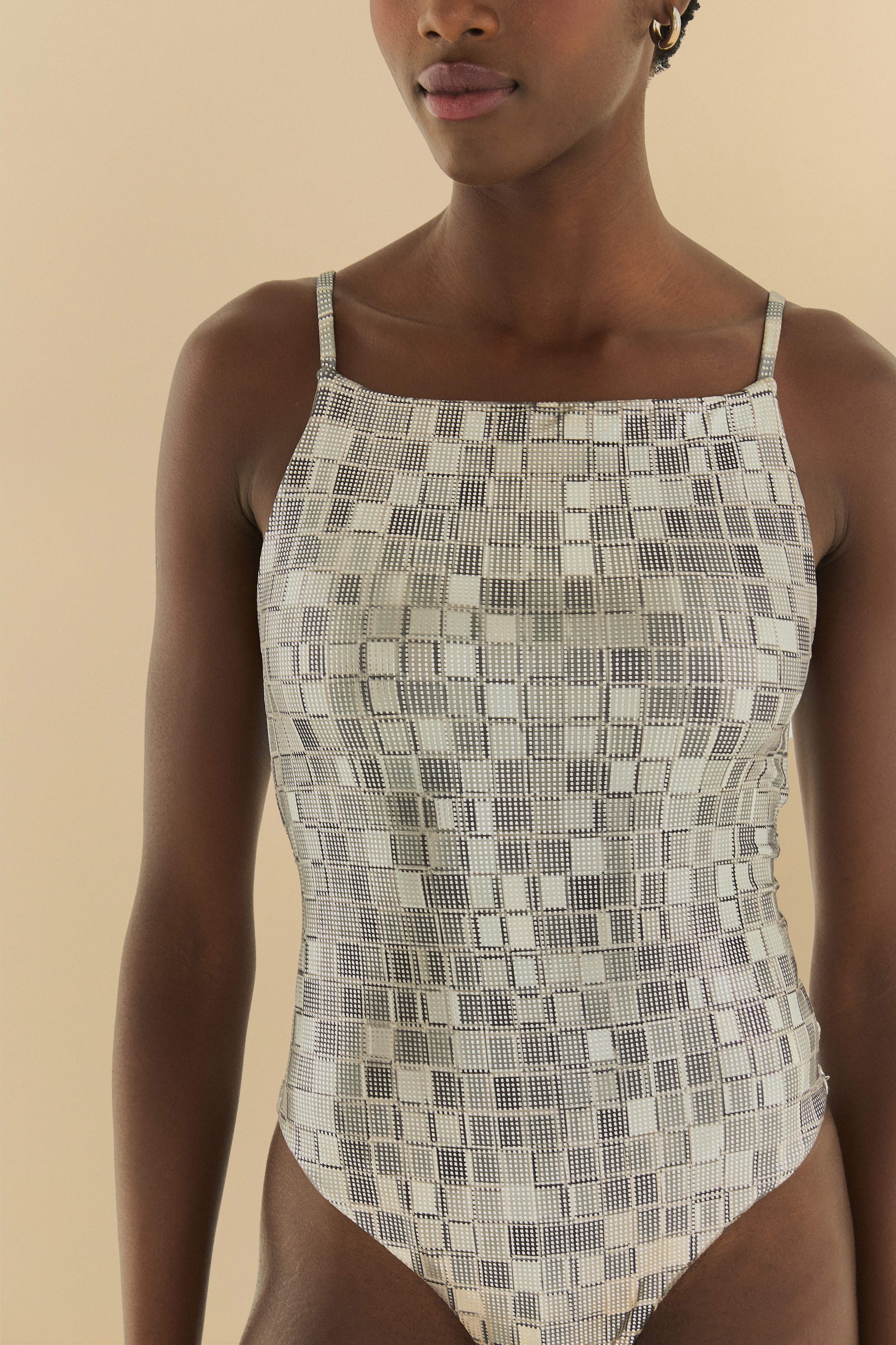 Maiô Estampado Disco Com Foil Isadora Gallas