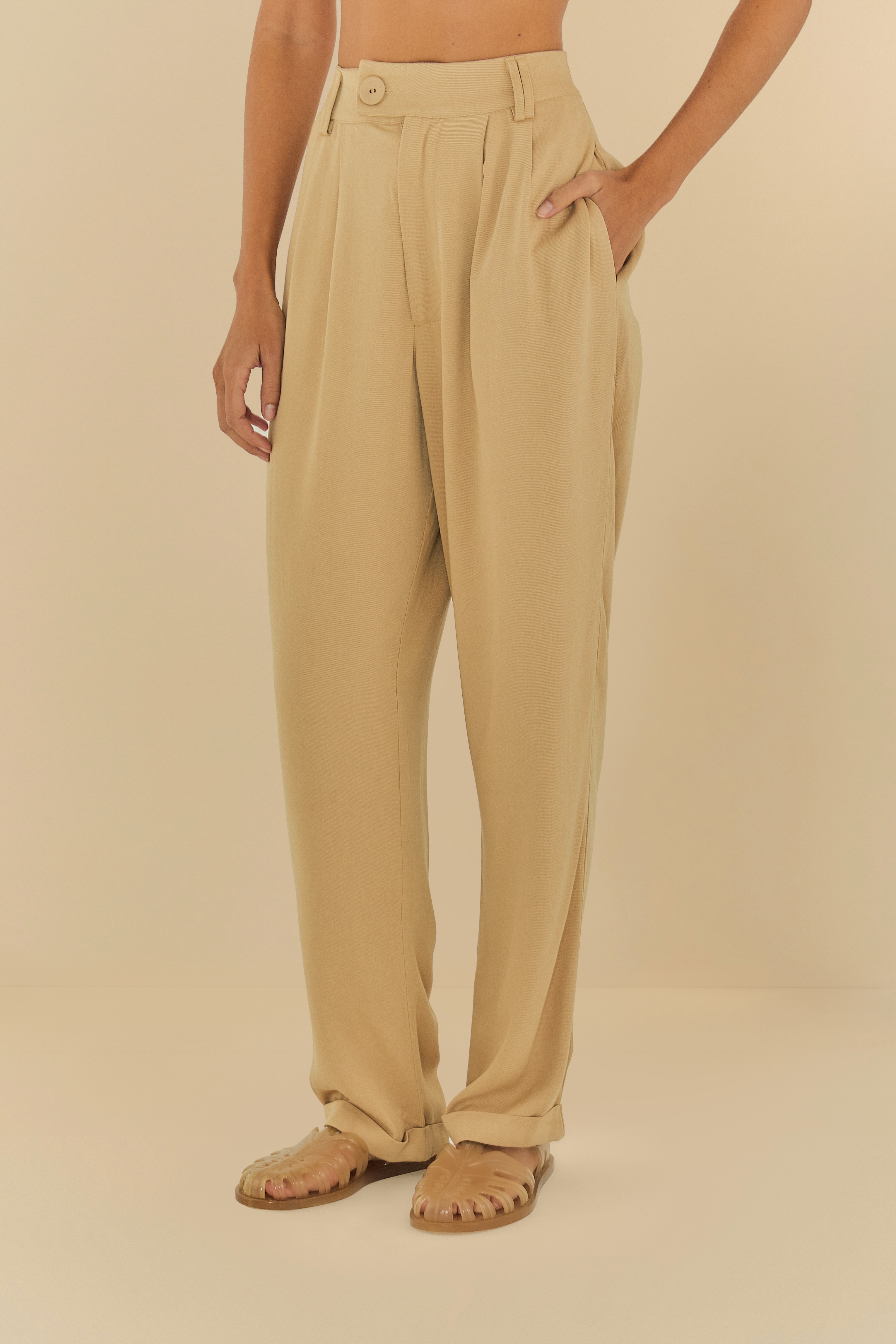 Calça Pregas Alfaiataria