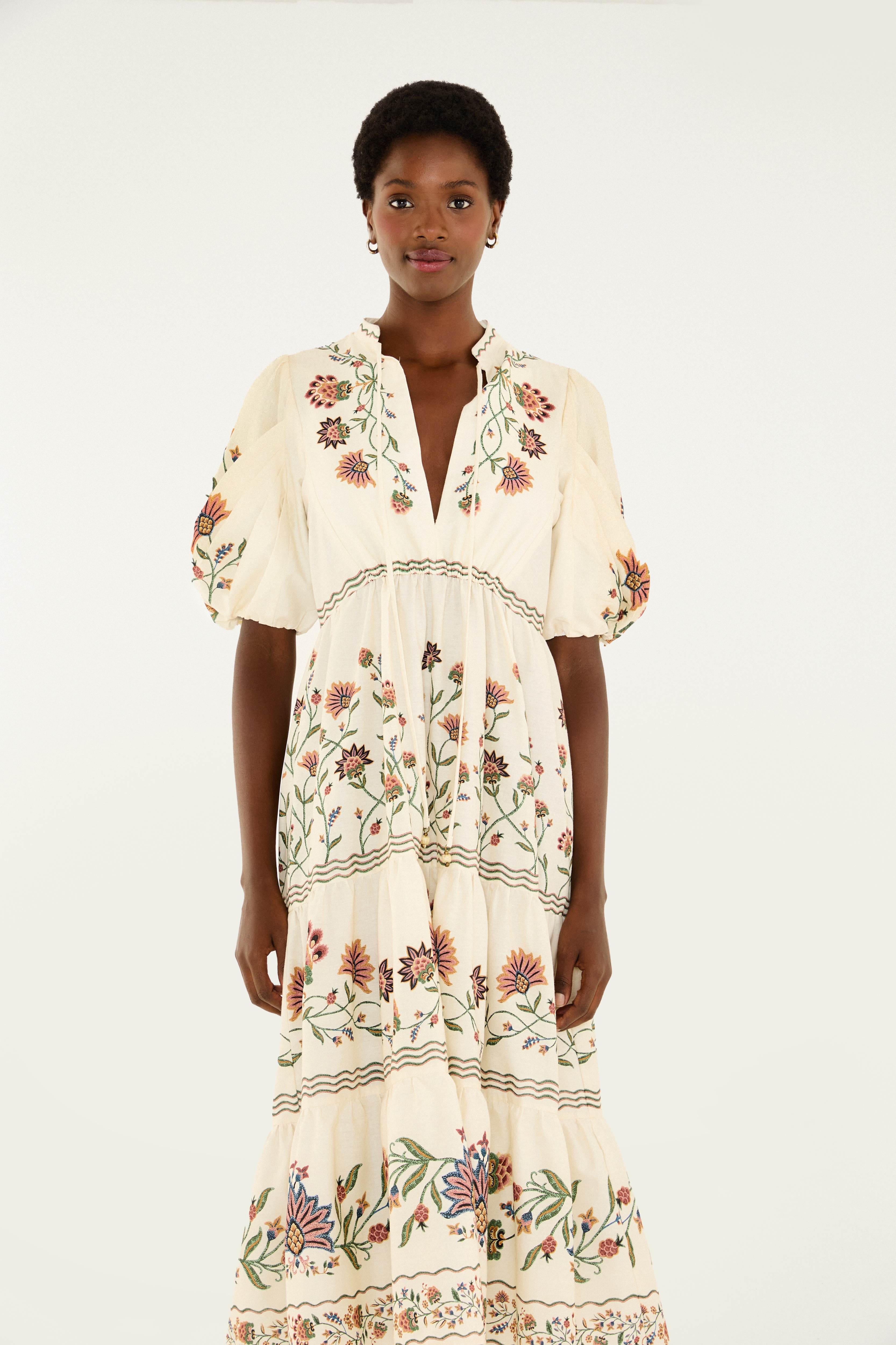 Vestido Marias Estampado Jardim Maravilhoso
