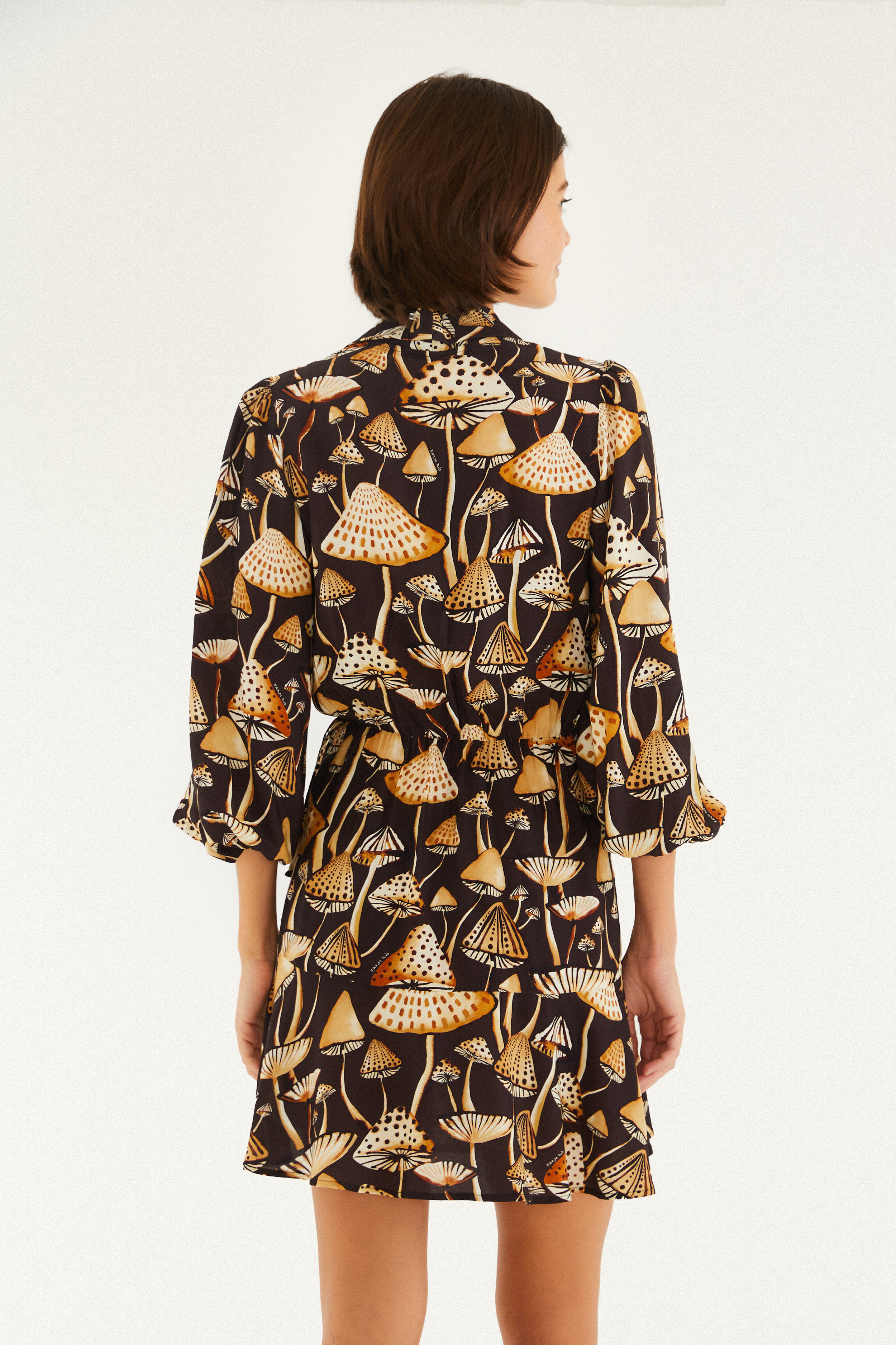 Vestido Curto Estampado Cogu