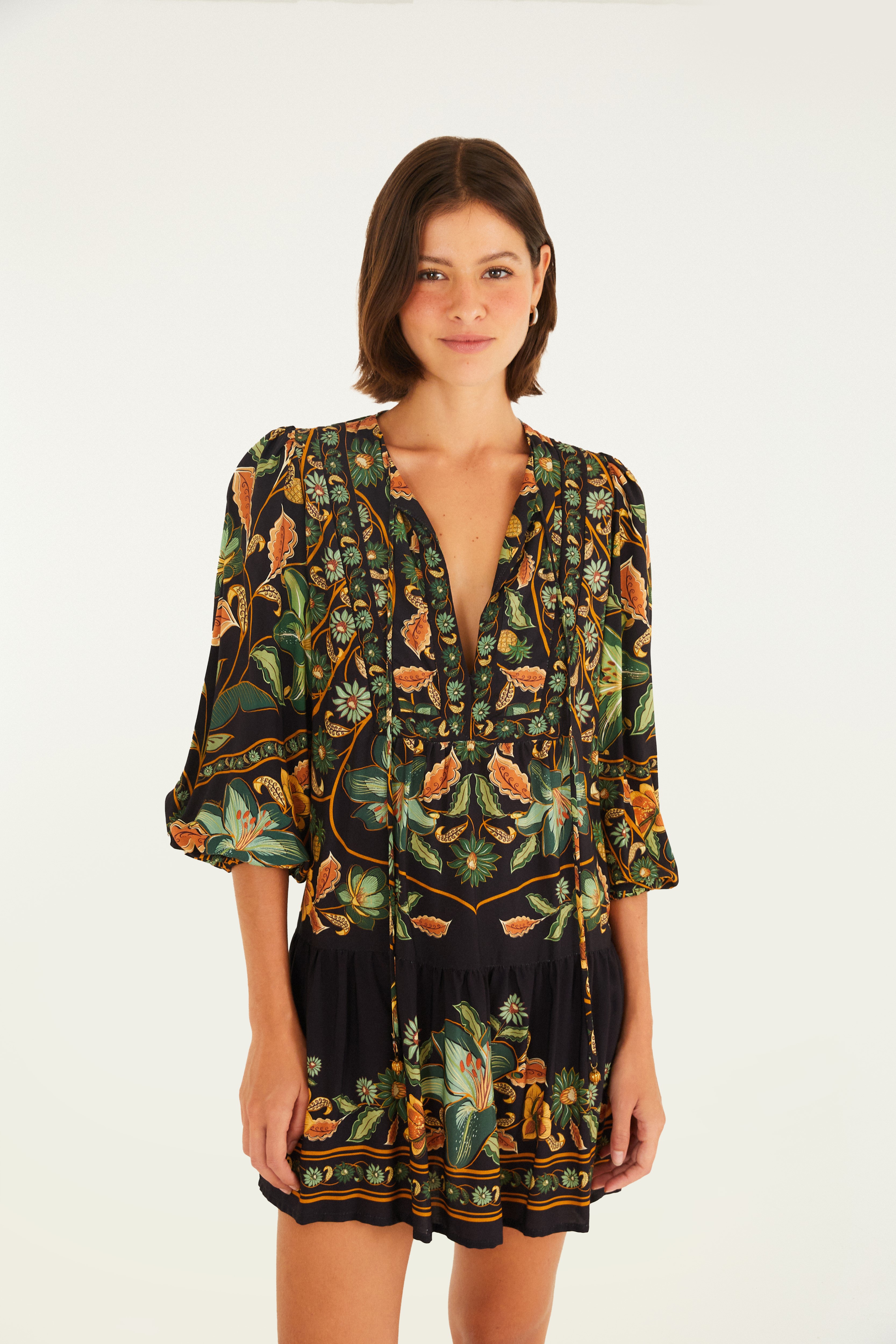 Vestido Curto Estampado Marcelle