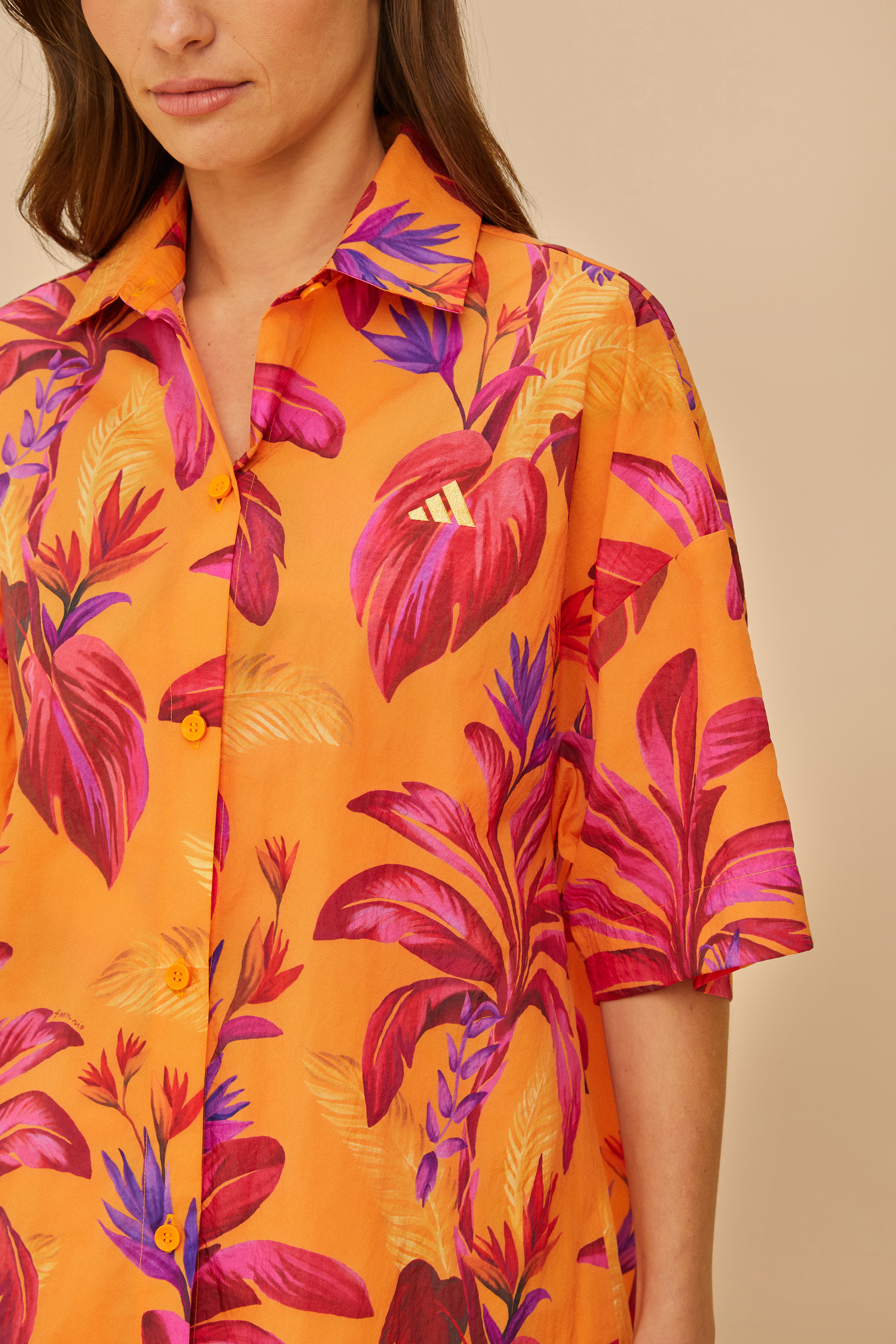 Camisa Adidas Tropical Breeze Laranja