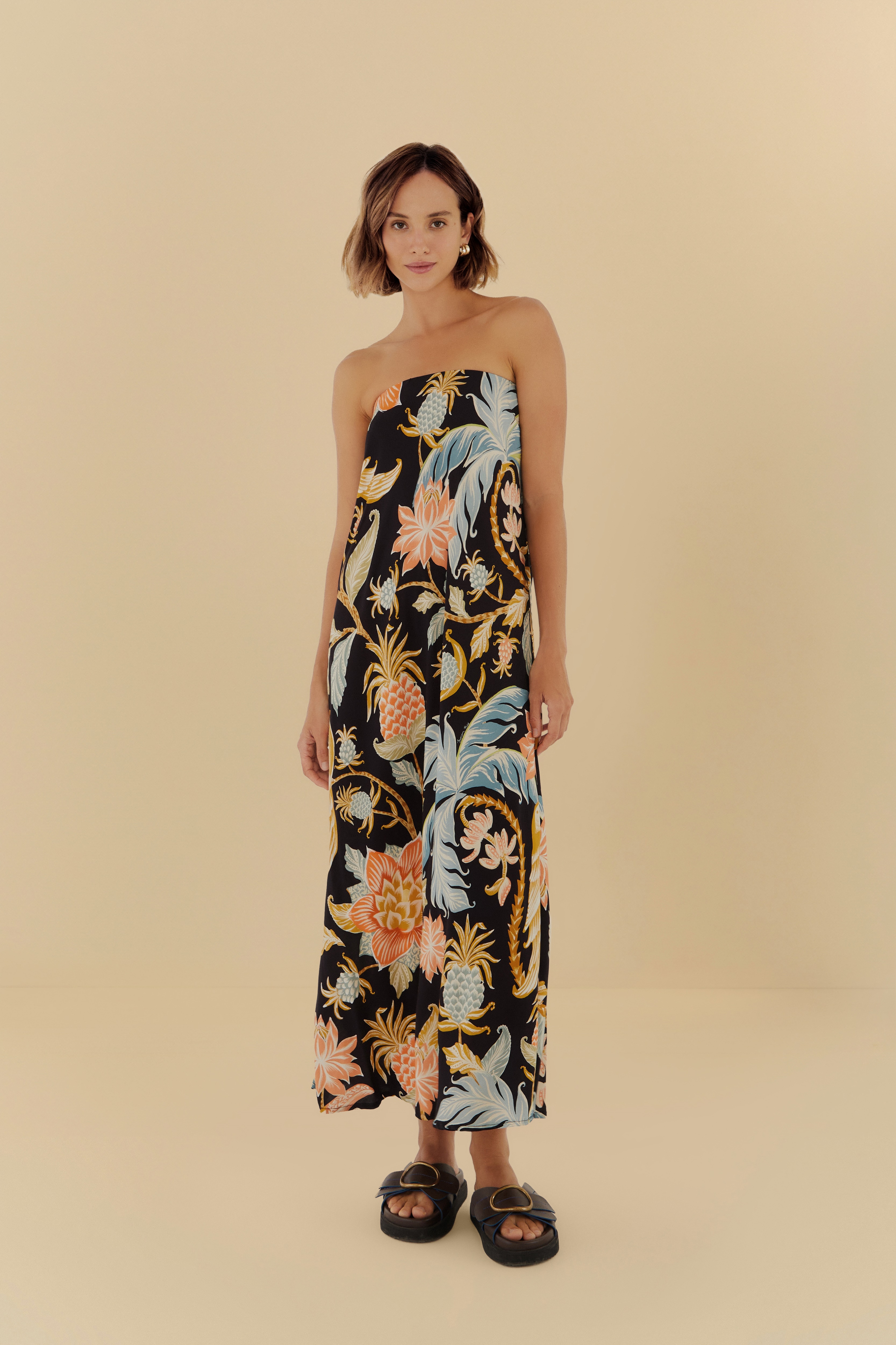 Vestido Saia Estampado Amalfi