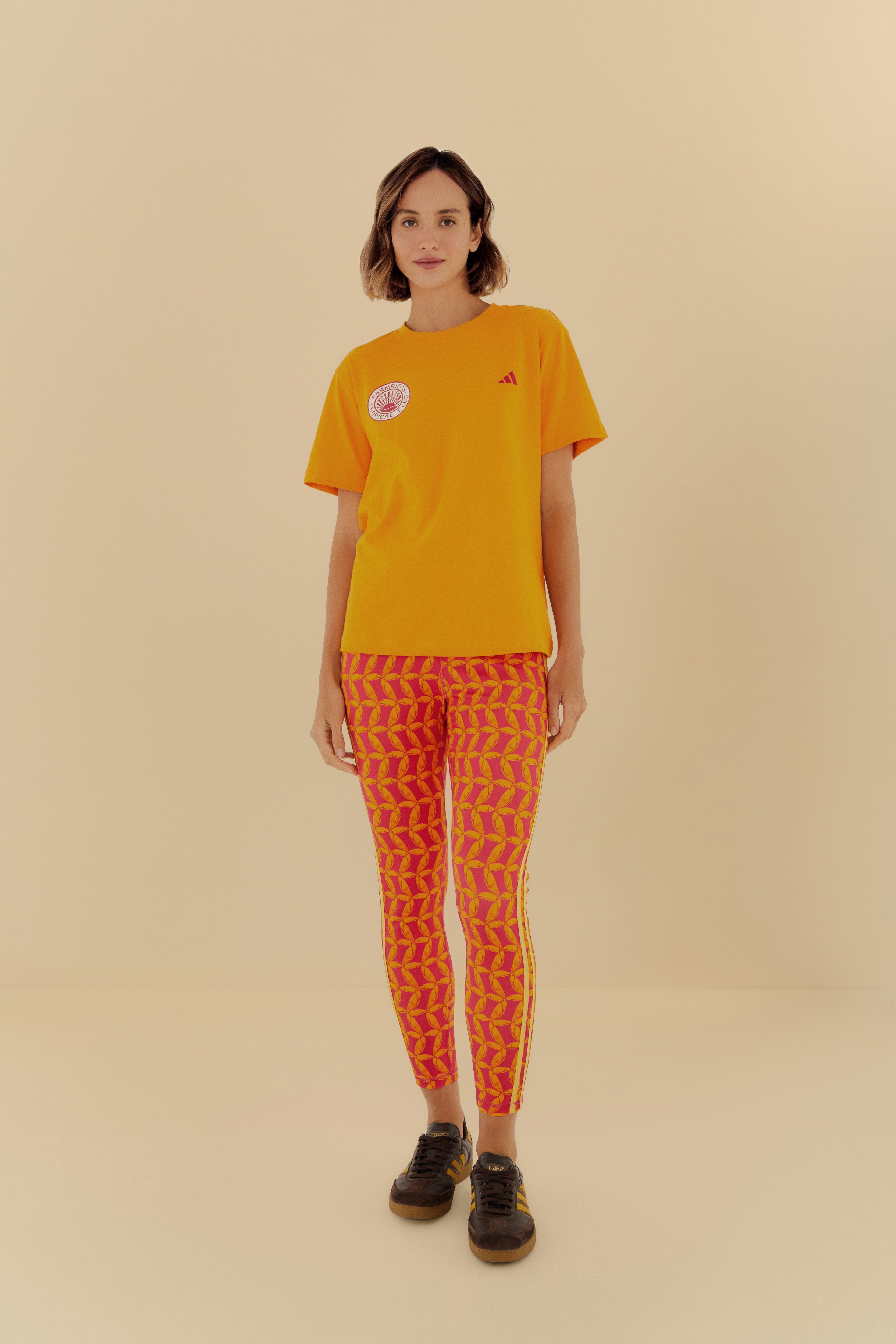 Legging Adidas Bird Of Paradise Laranja