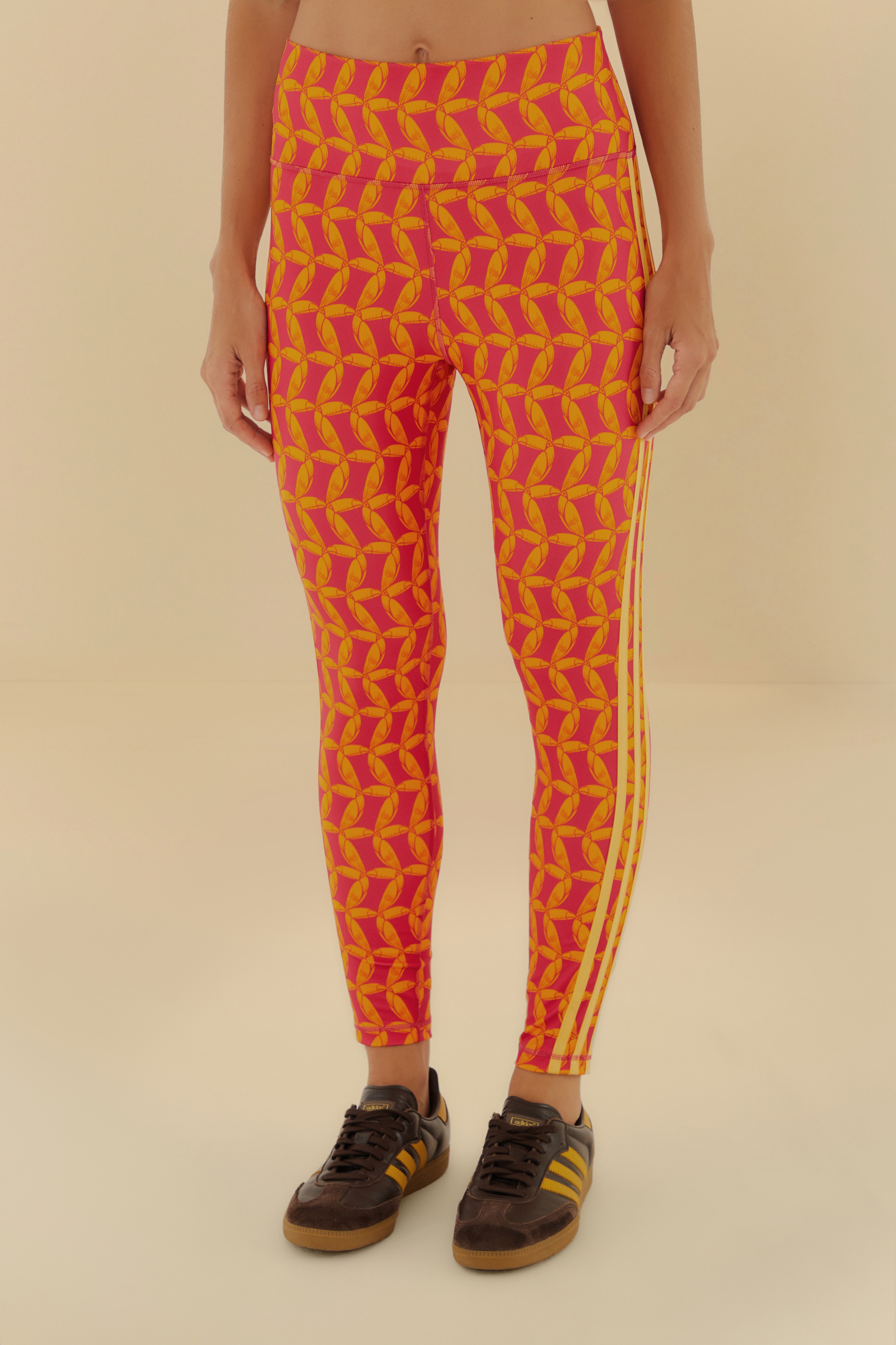 Legging Adidas Bird Of Paradise Laranja