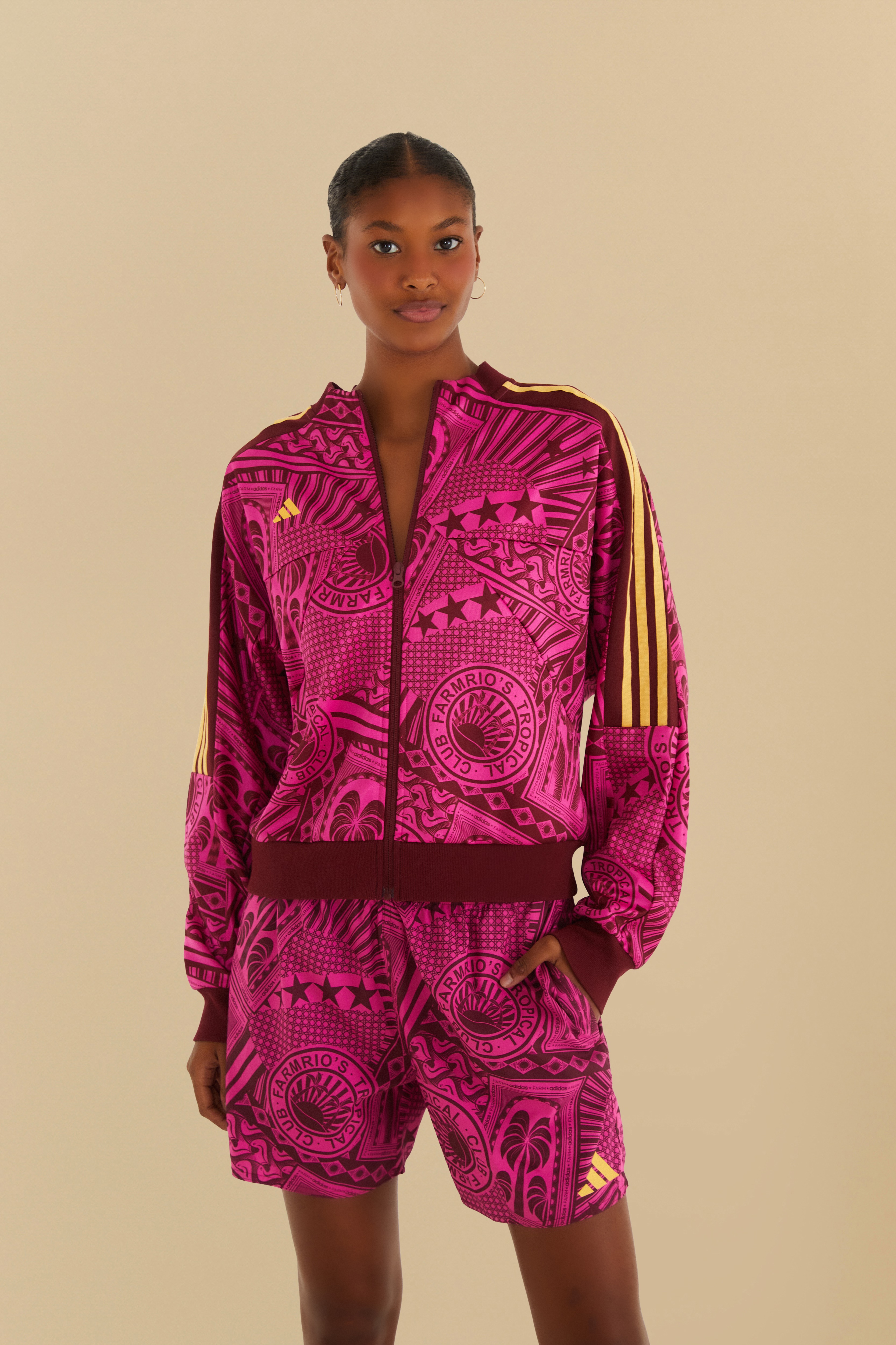 Bermuda Adidas Tropical Club Roxa