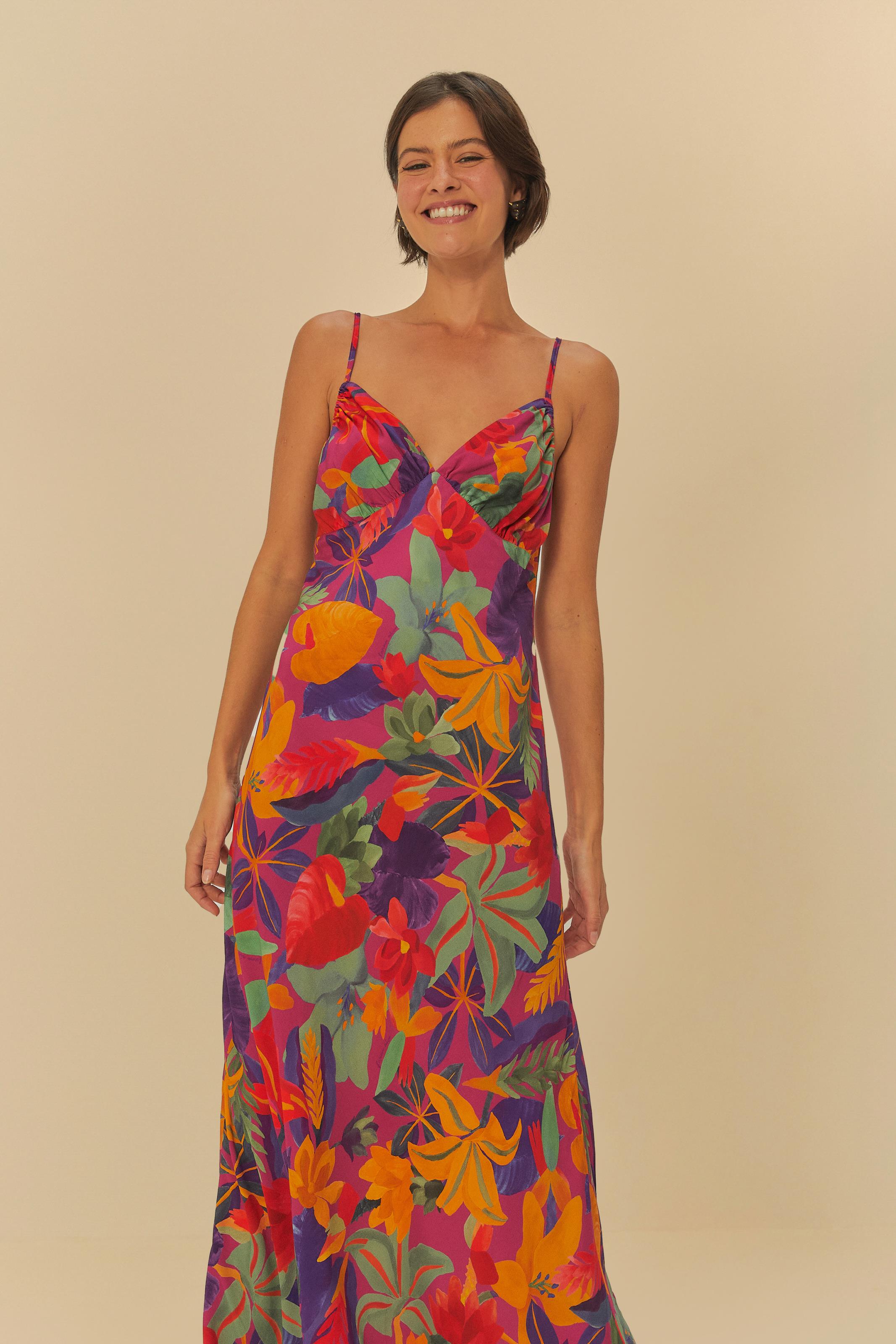 Vestido Estampado Floral Tropical