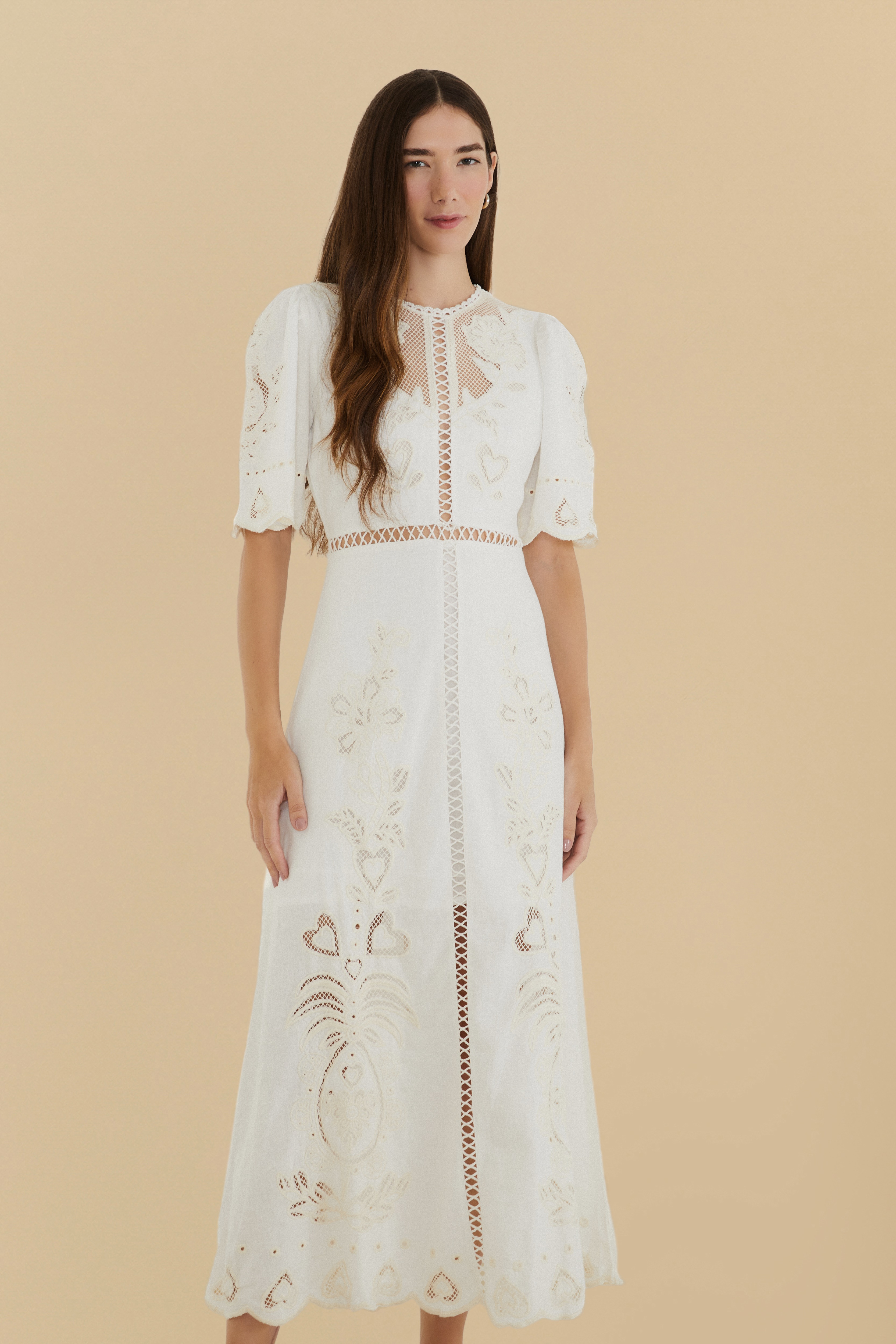 Vestido Richelieu Estampado Sabor De Sol