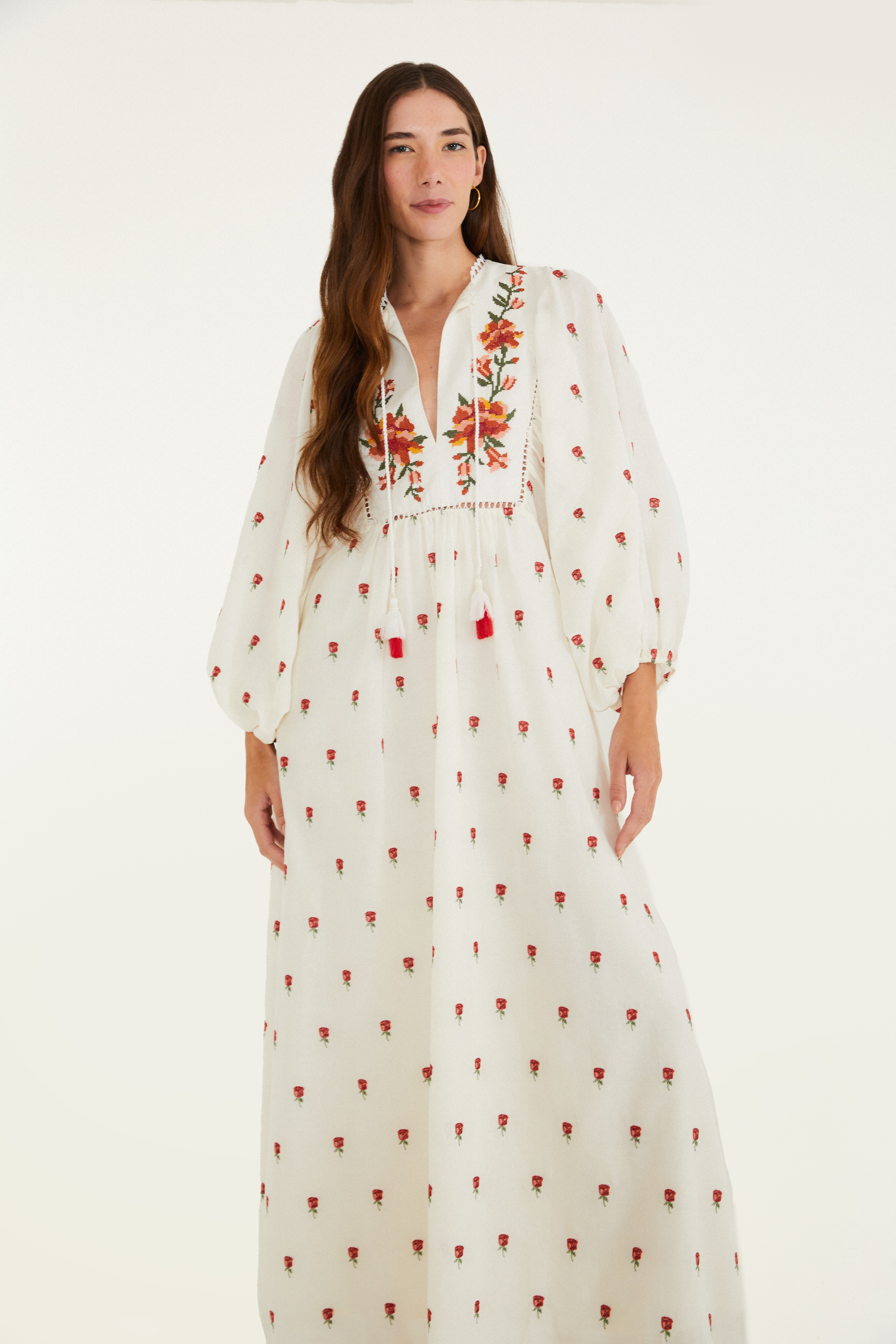 Vestido Bata Artesanal Bordado