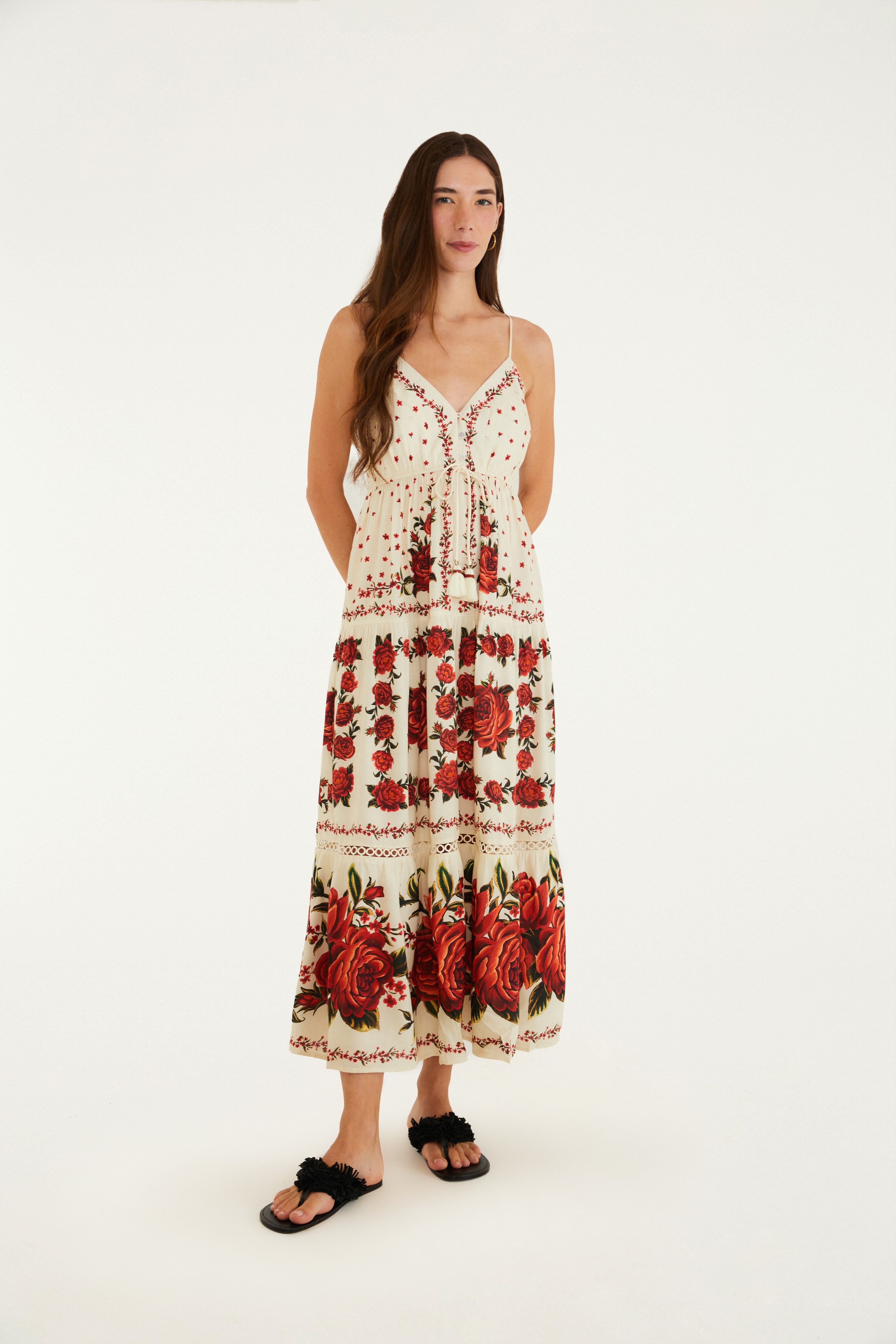 Vestido Longo Estampado Rosália