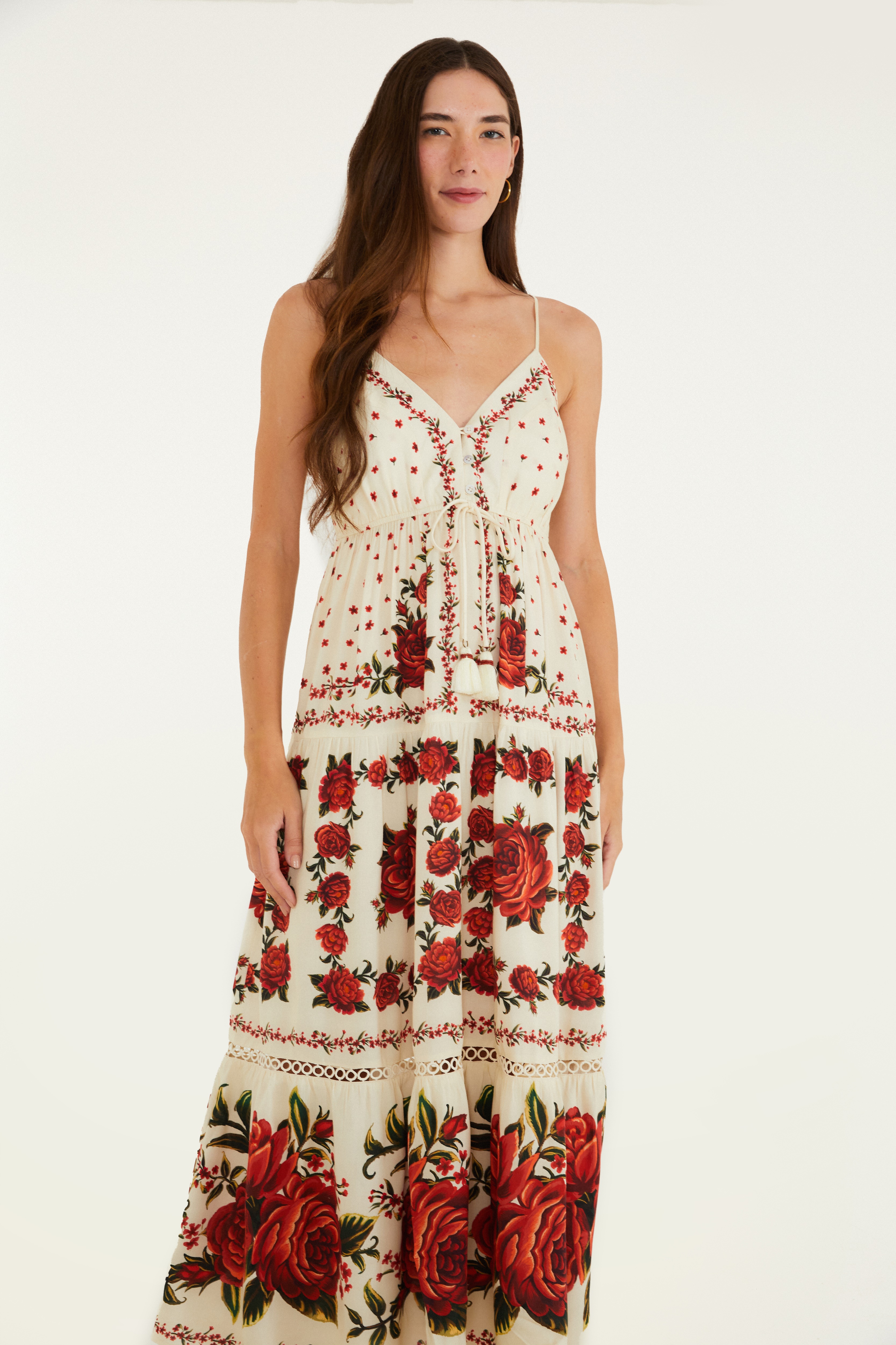 Vestido Longo Estampado Rosália