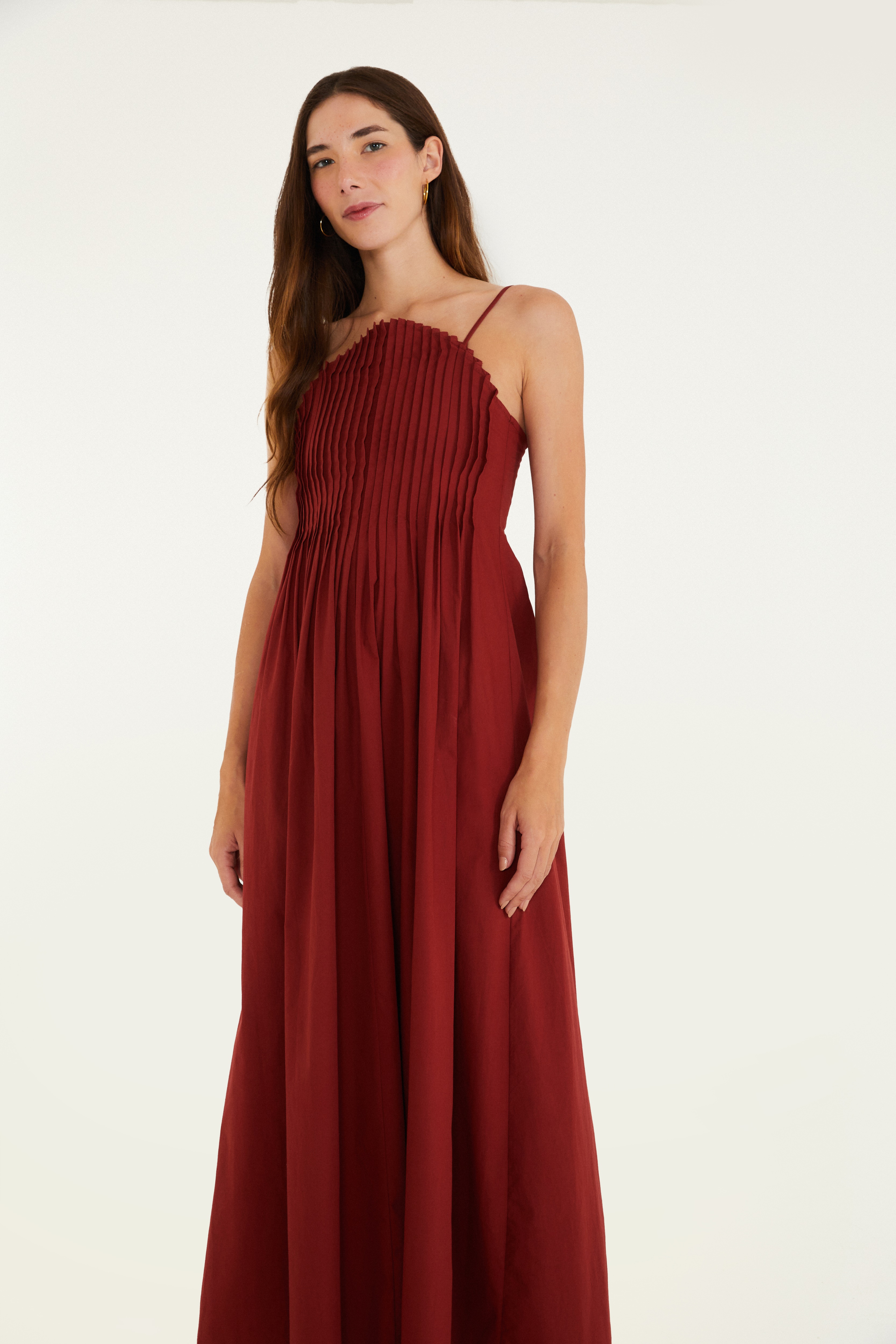 Vestido Pregas Frente