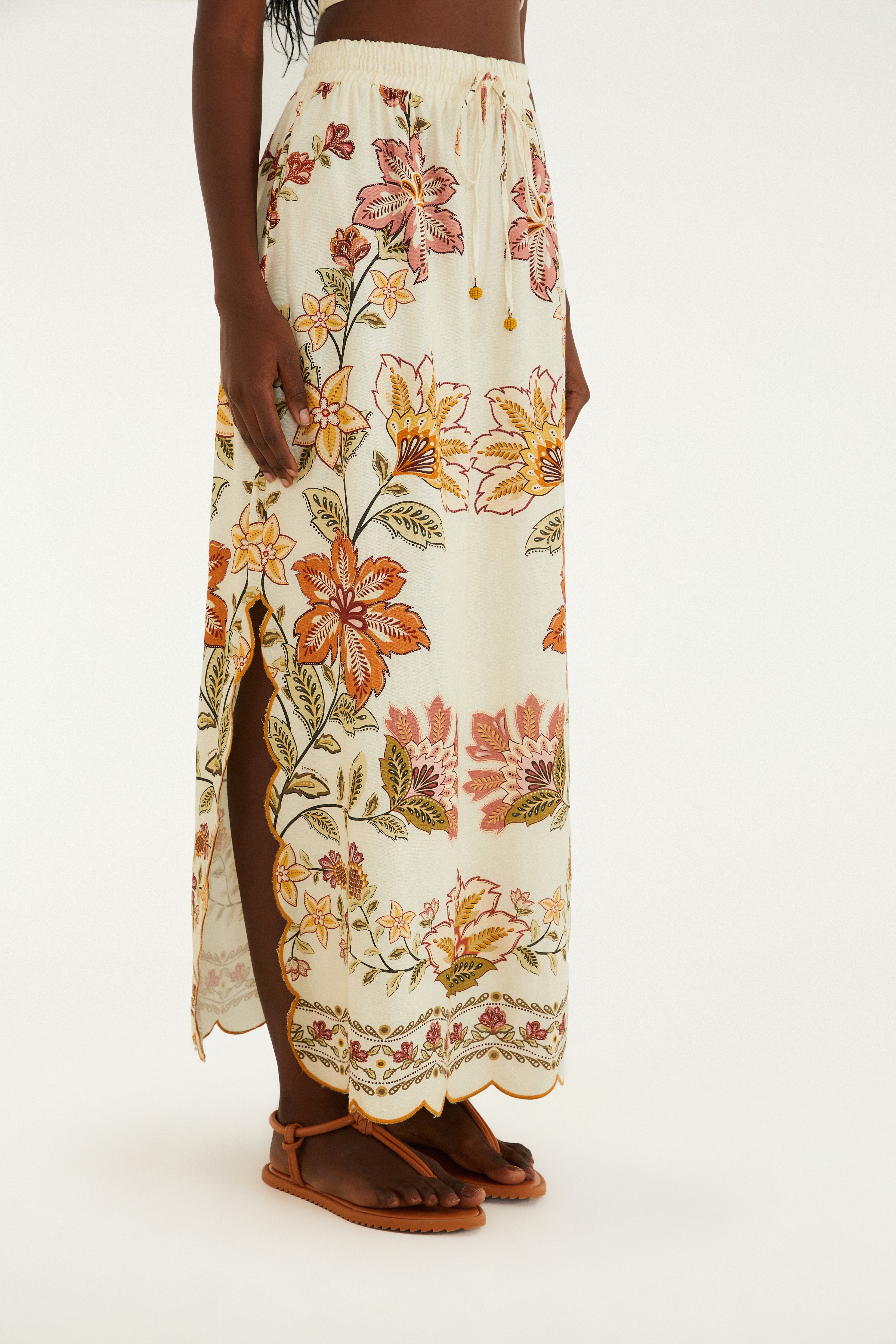 Saia Longa Estampada Floral Juliana