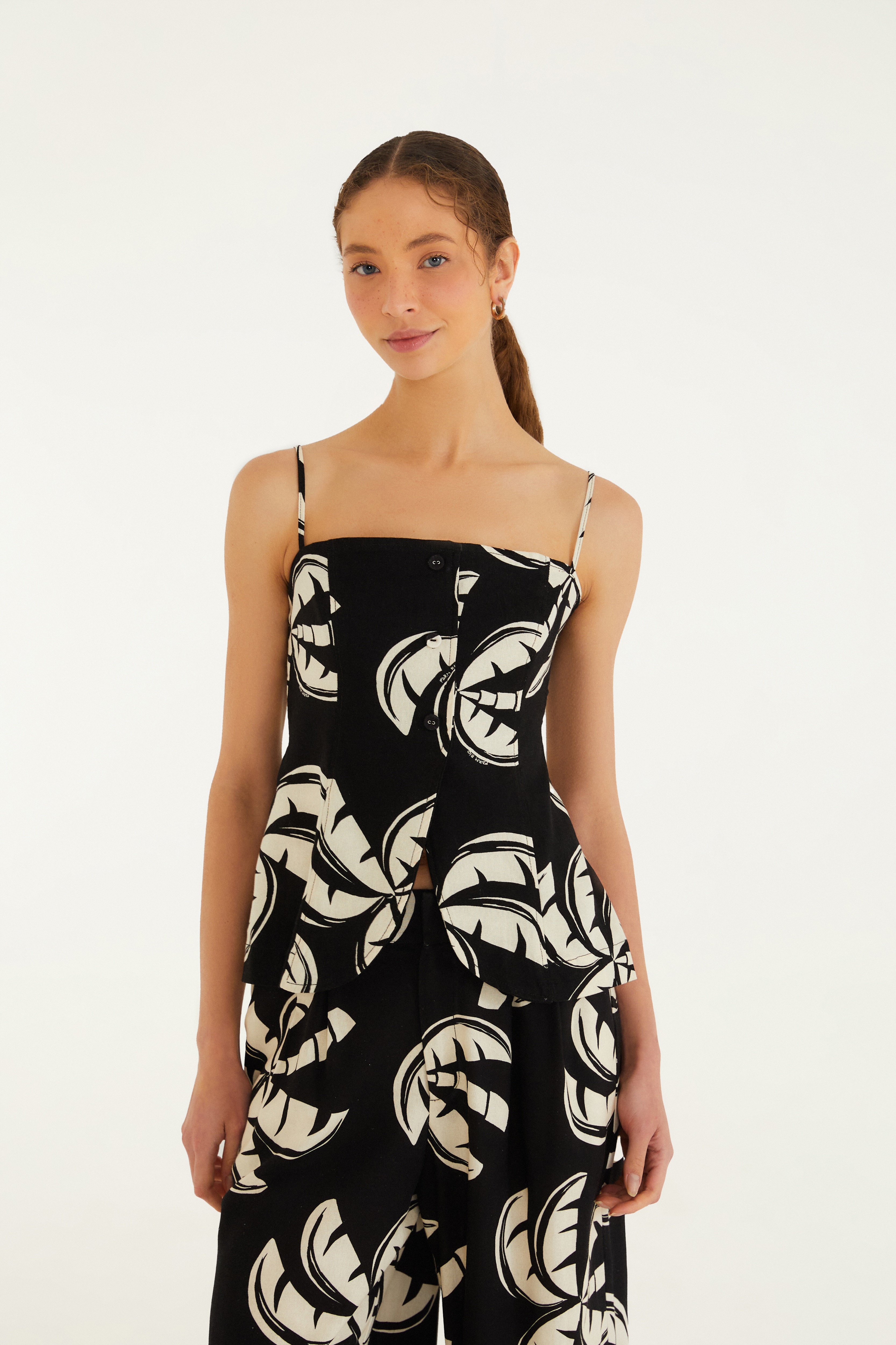 Blusa Estampada Coqueirada