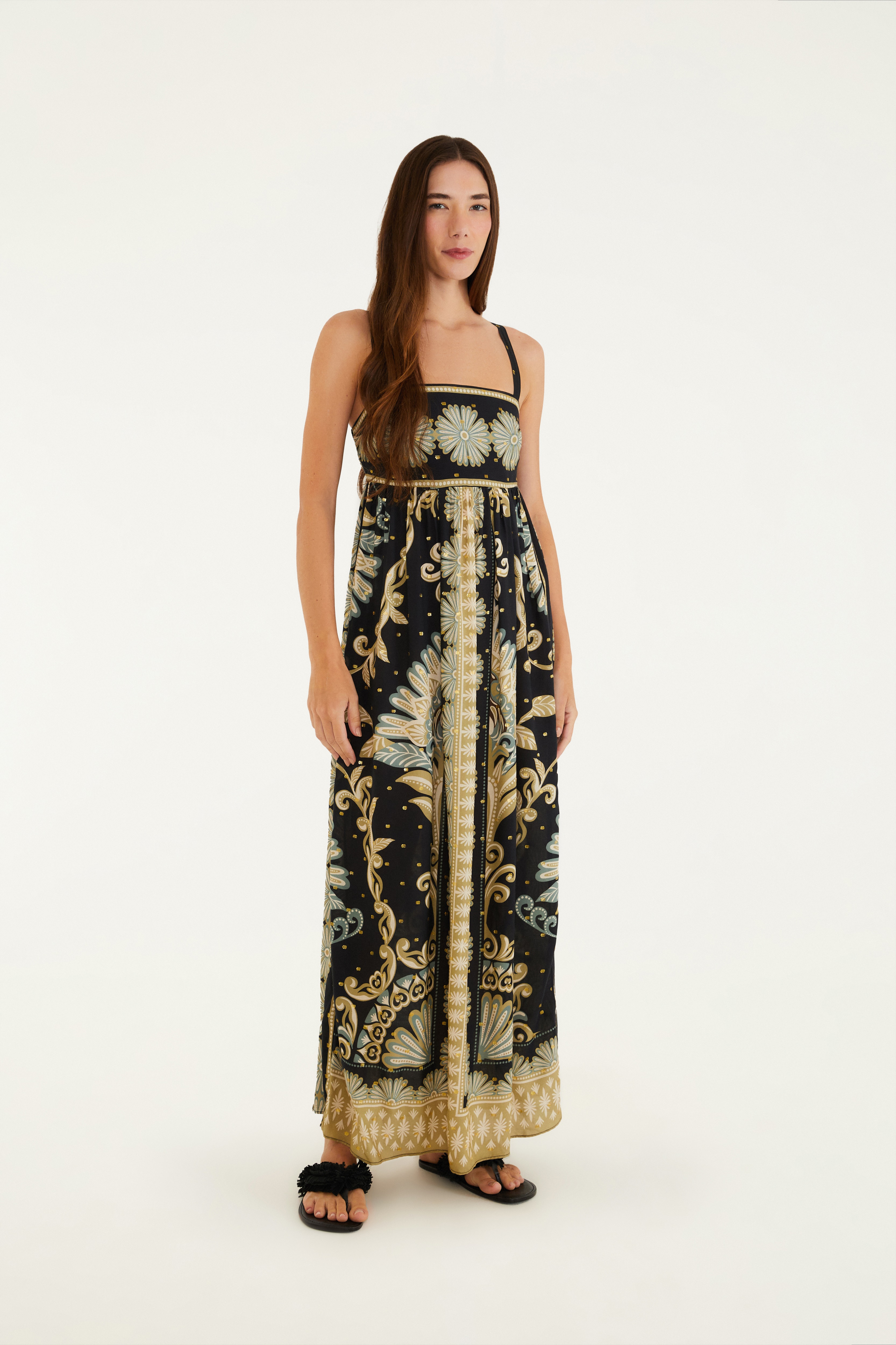 Vestido Cropped Estampado Geórgia