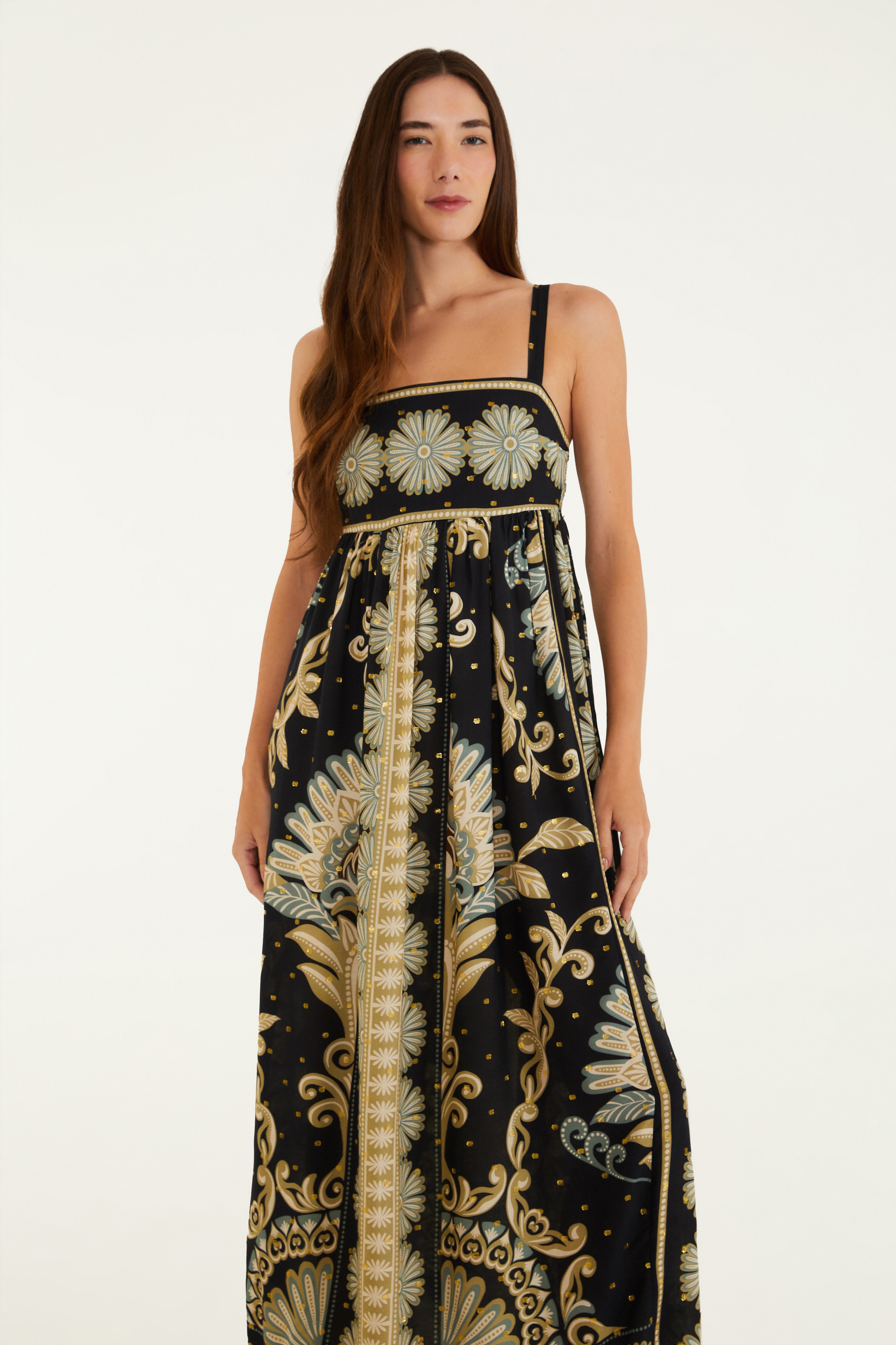 Vestido Cropped Estampado Geórgia