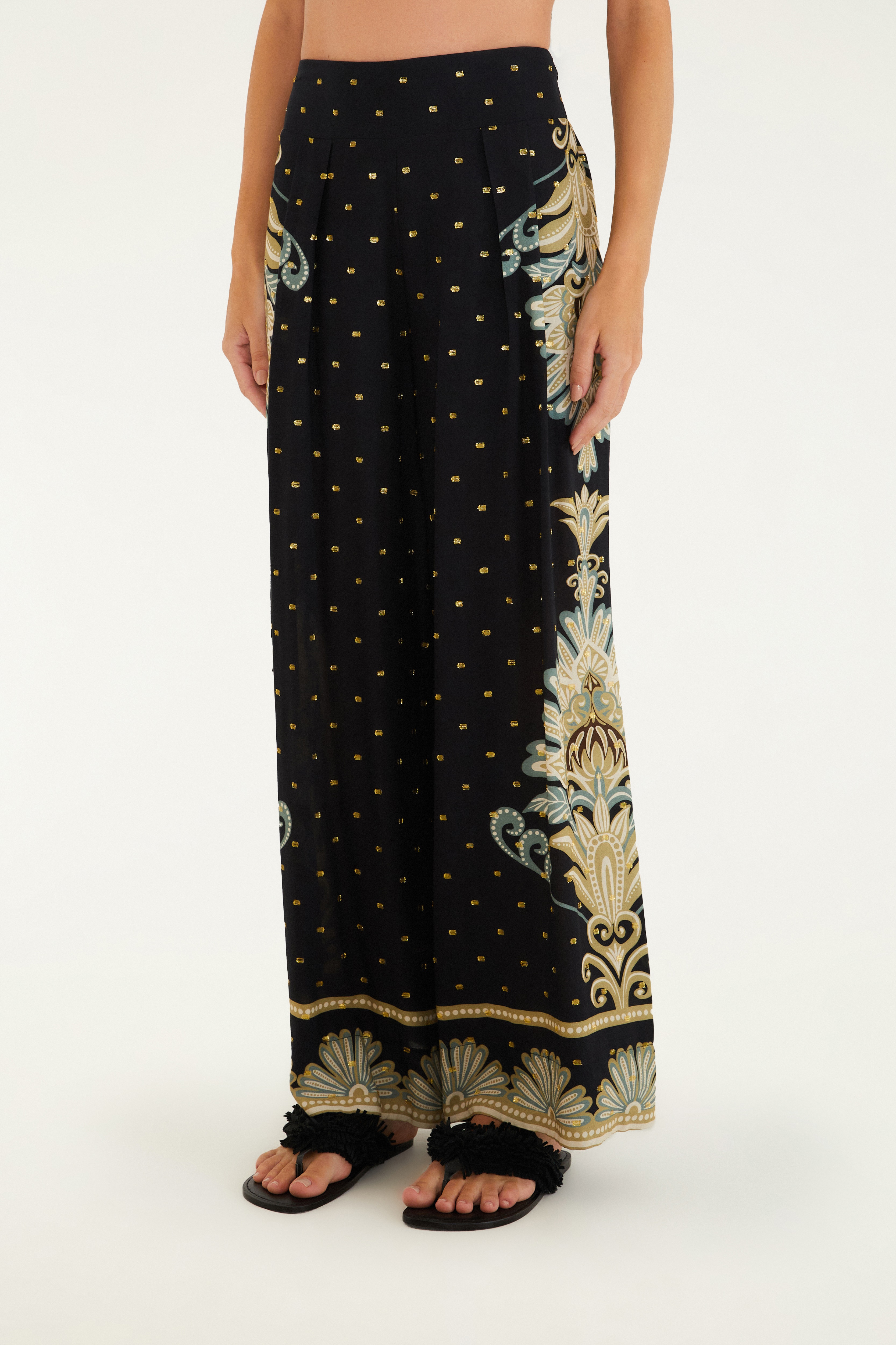 Calça Reta Estampada Geórgia