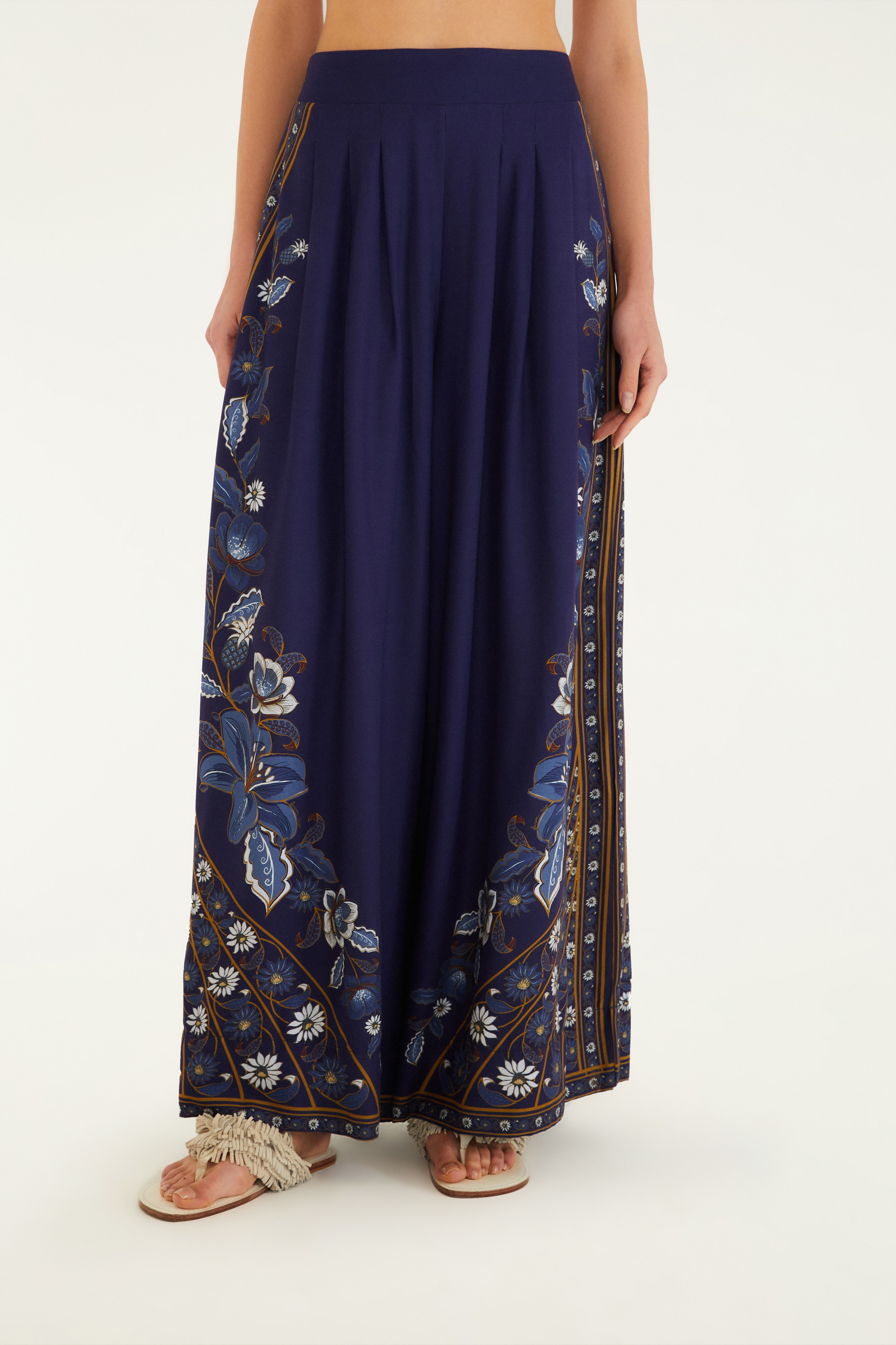 Calça Pantalona Estampada Marcelle