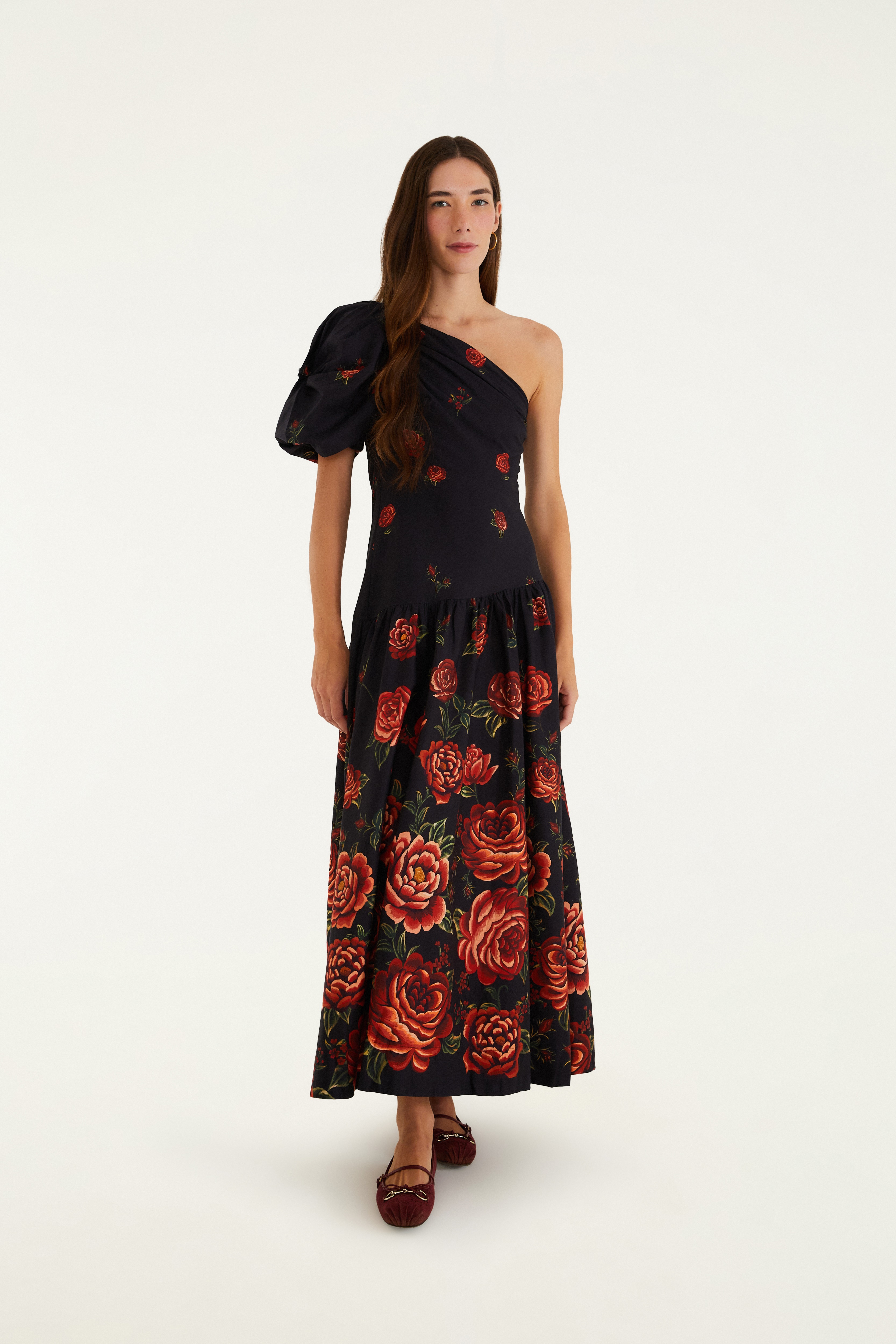 Vestido Origami Estampado Rosália