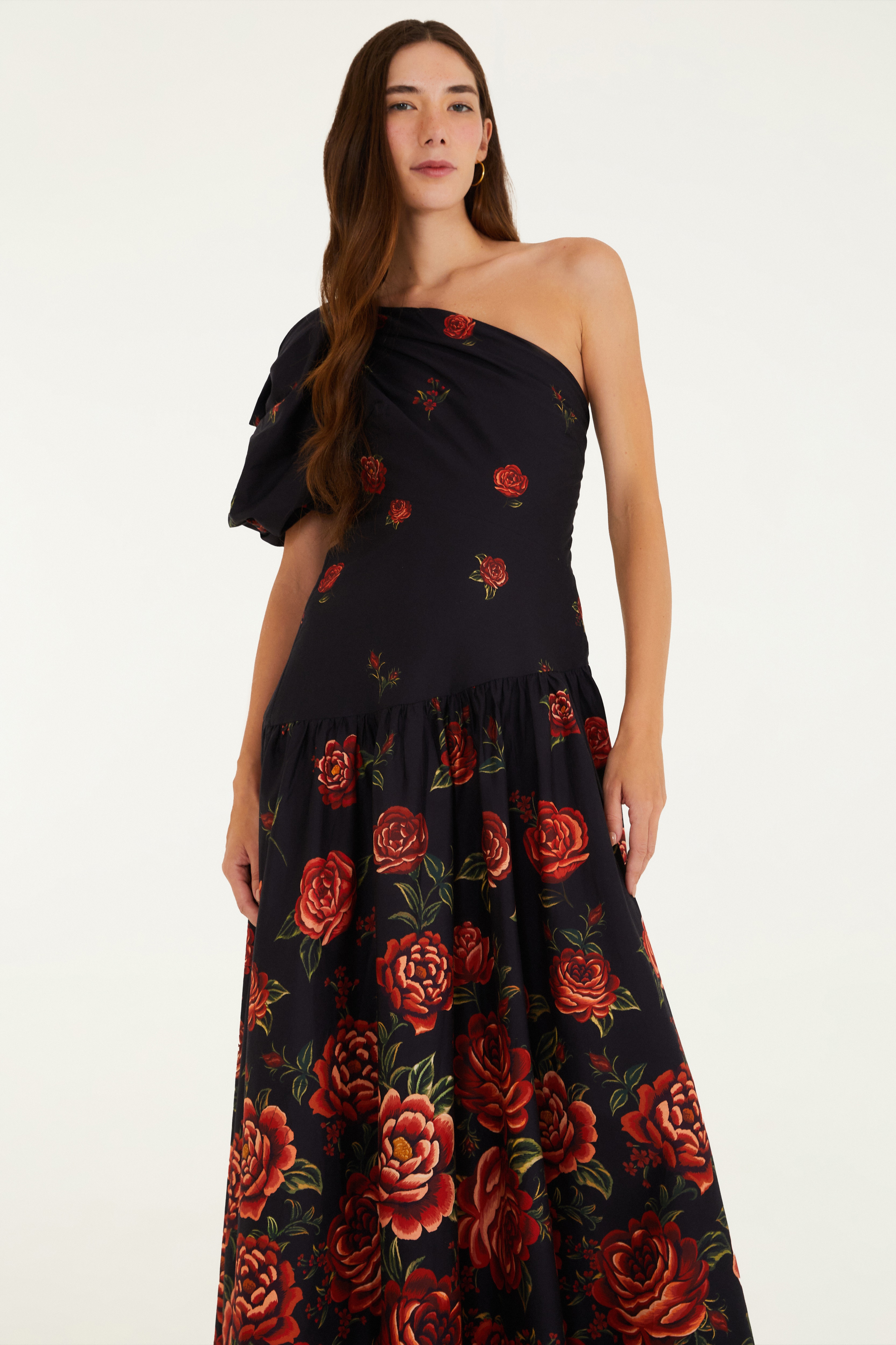 Vestido Origami Estampado Rosália