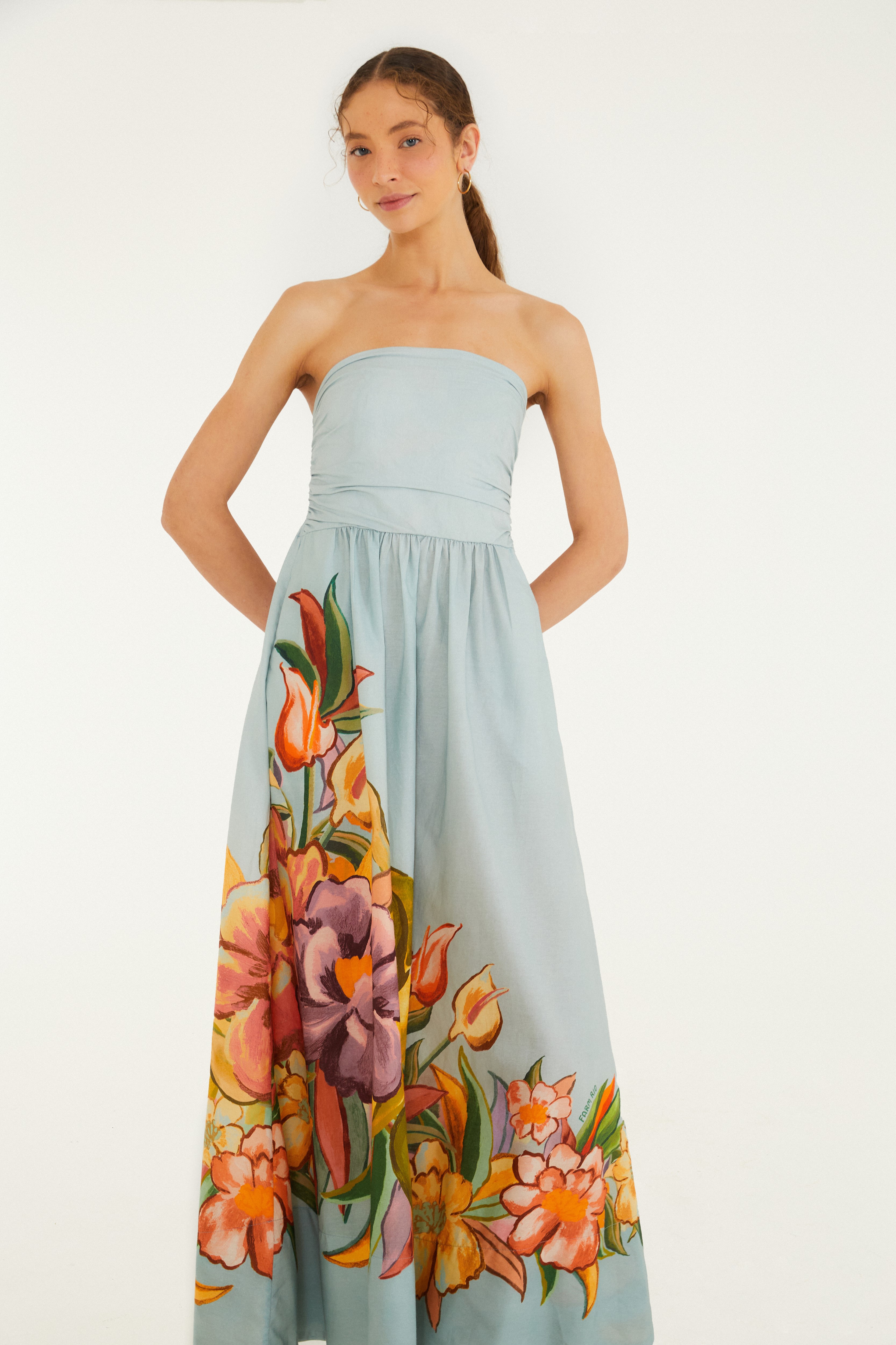 Vestido Estampado Folhagem De Inverno