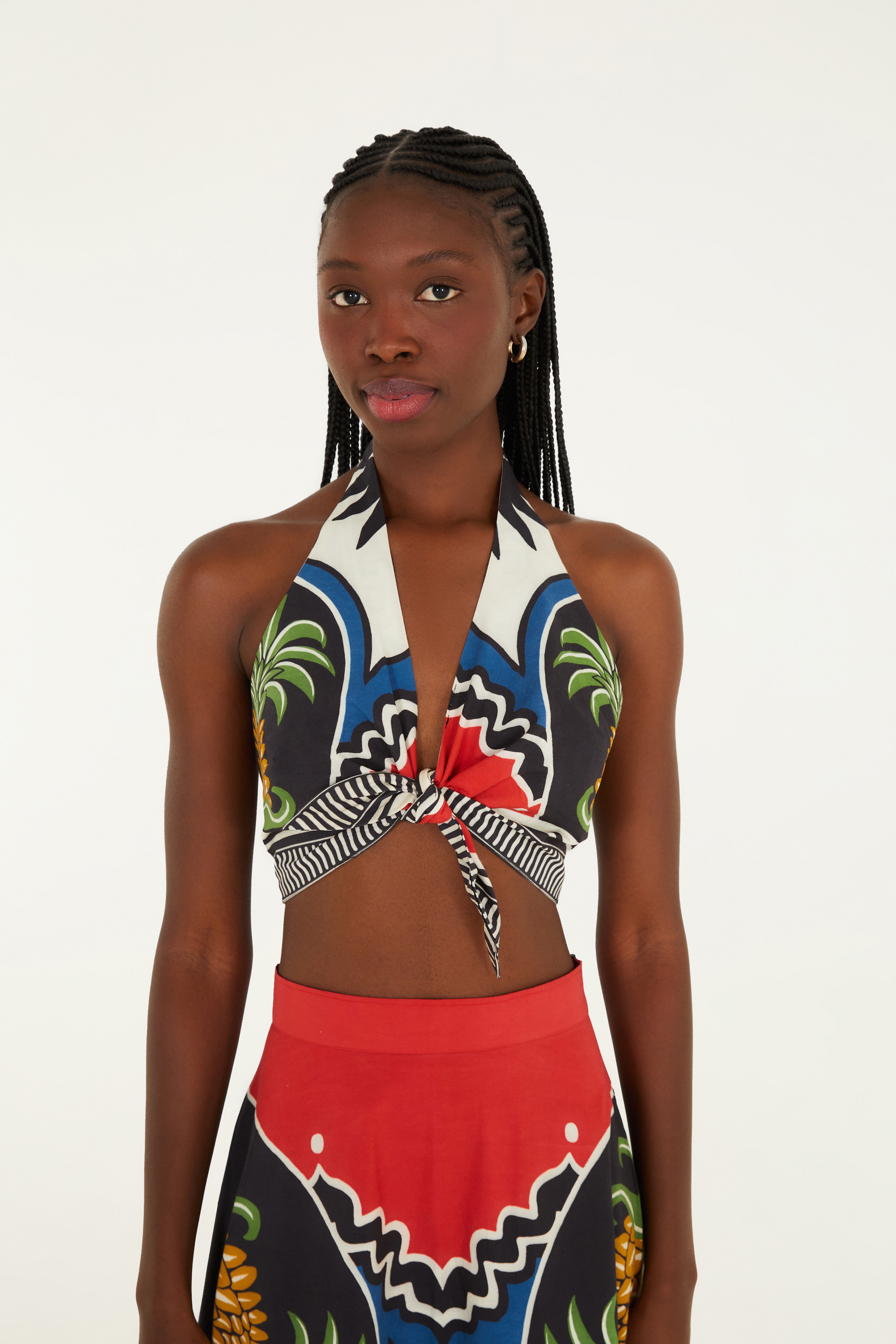 Top Double Estampado Abacaxi Tropical